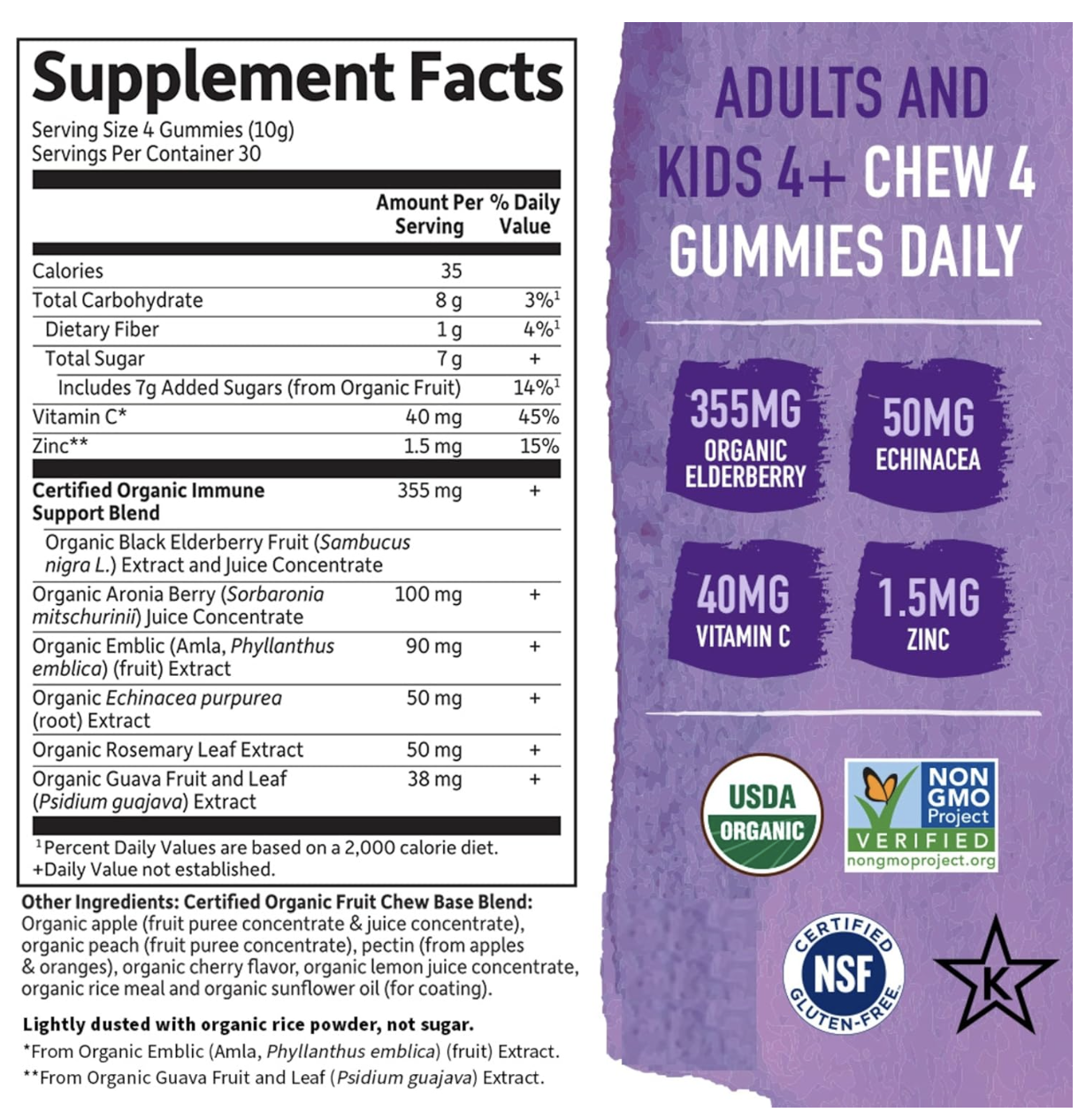 Creative Direction for Garden of Life Gummies Nutrition Facts