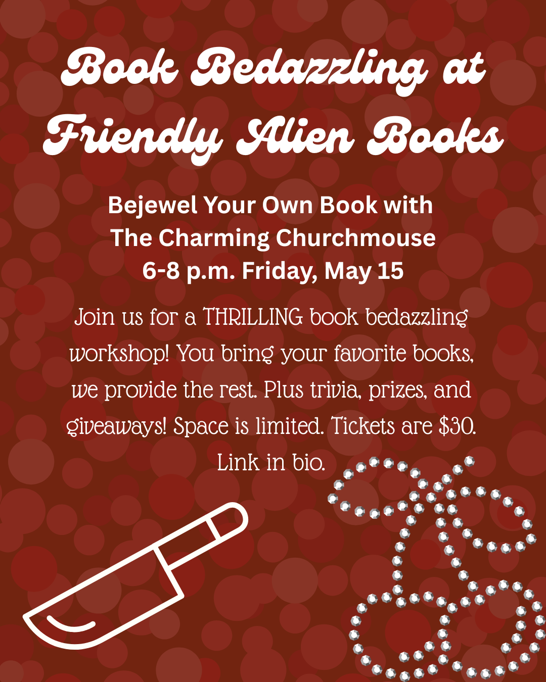 Book Bedazzle workshop