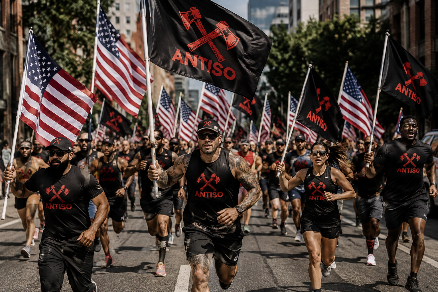 ANTISo Dual Axe Flag