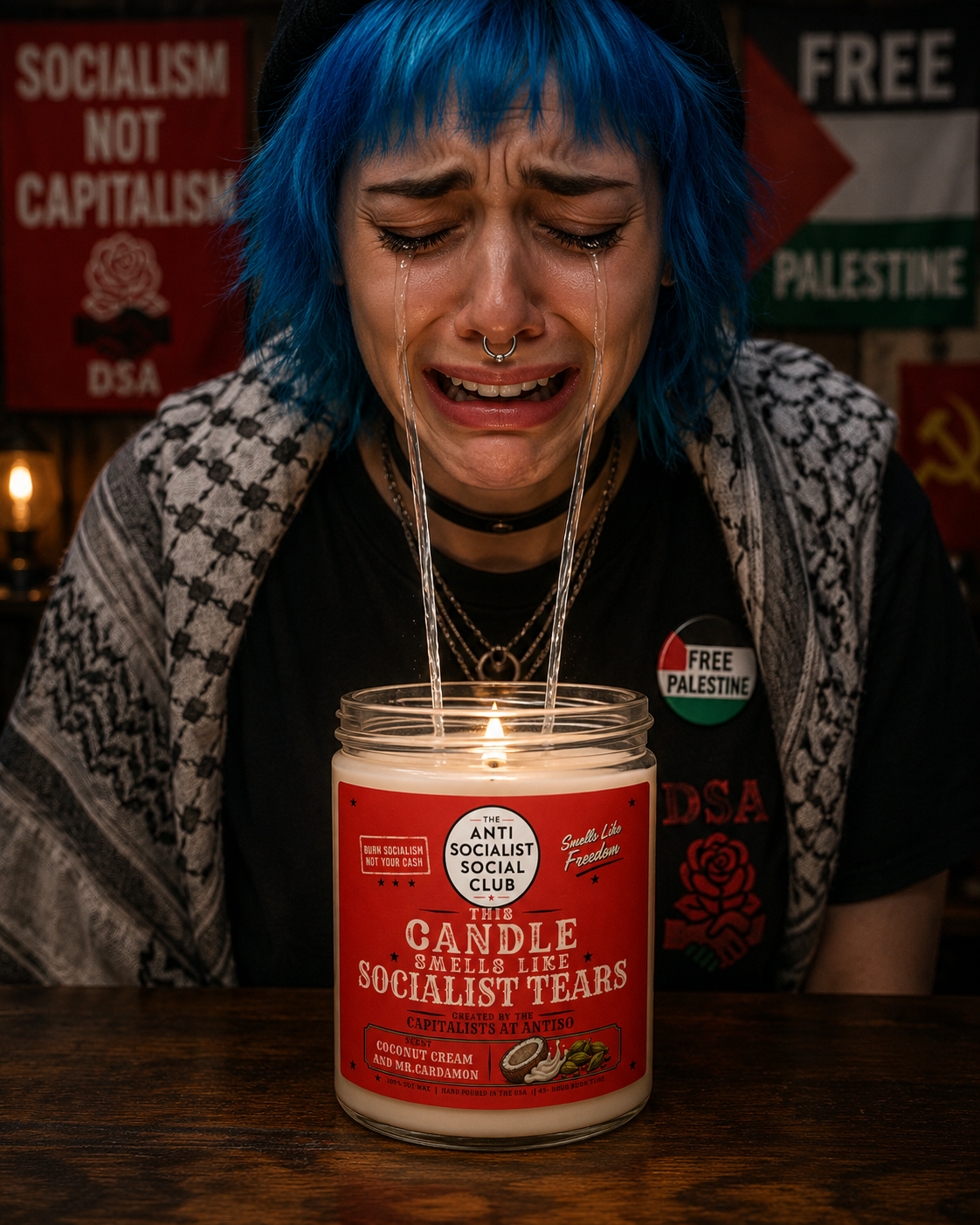 ANTISo Socialist Tears Candle