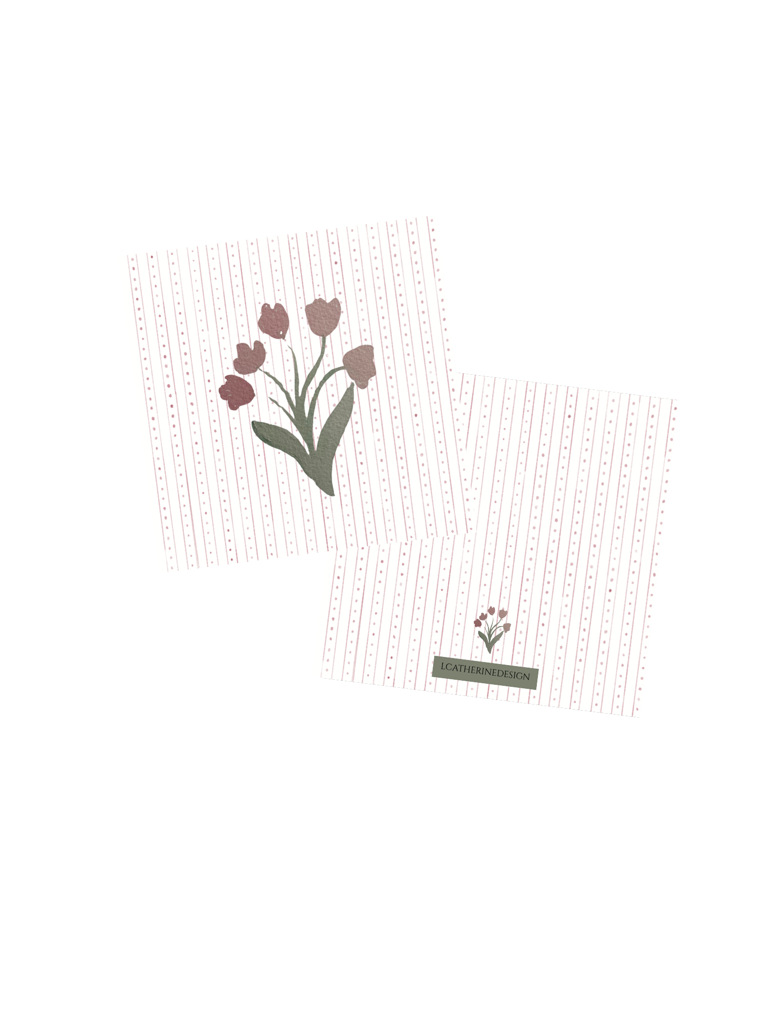 Pink Floral Gift Tags