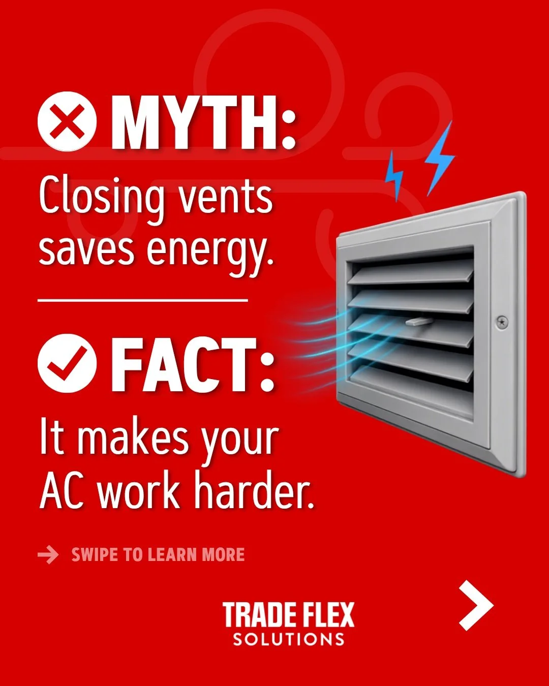 Most homeowners do this without thinking &mdash; and it's slowly damaging their HVAC system.
Closing vents in unused rooms feels like a smart move. It's not. Swipe to see exactly what it's doing to your system behind the walls.
💡 Questions about you