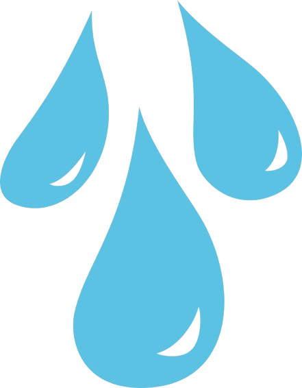 Blue raindrop shapes with black background