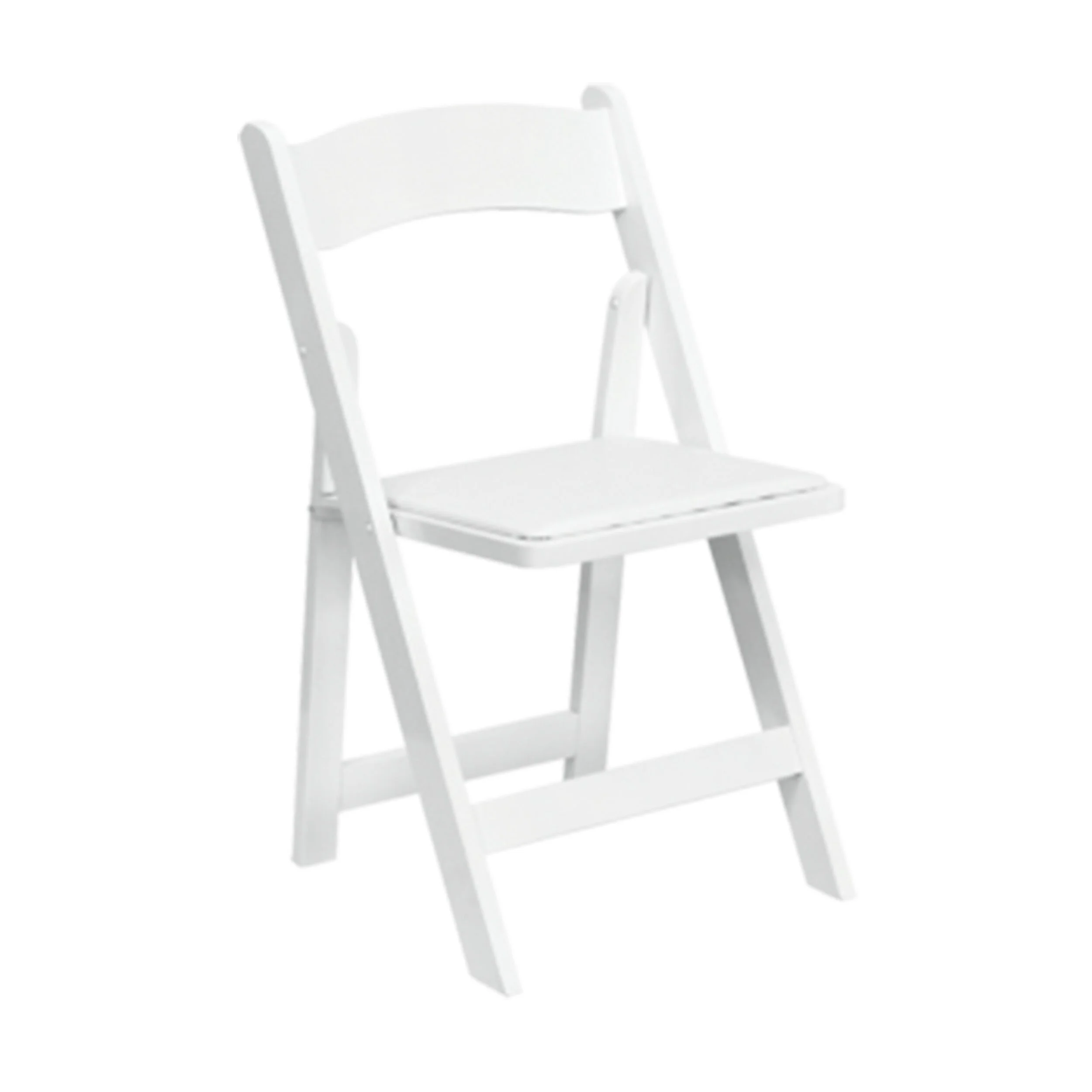 White Padded Resin "Garden" Chairs - $5