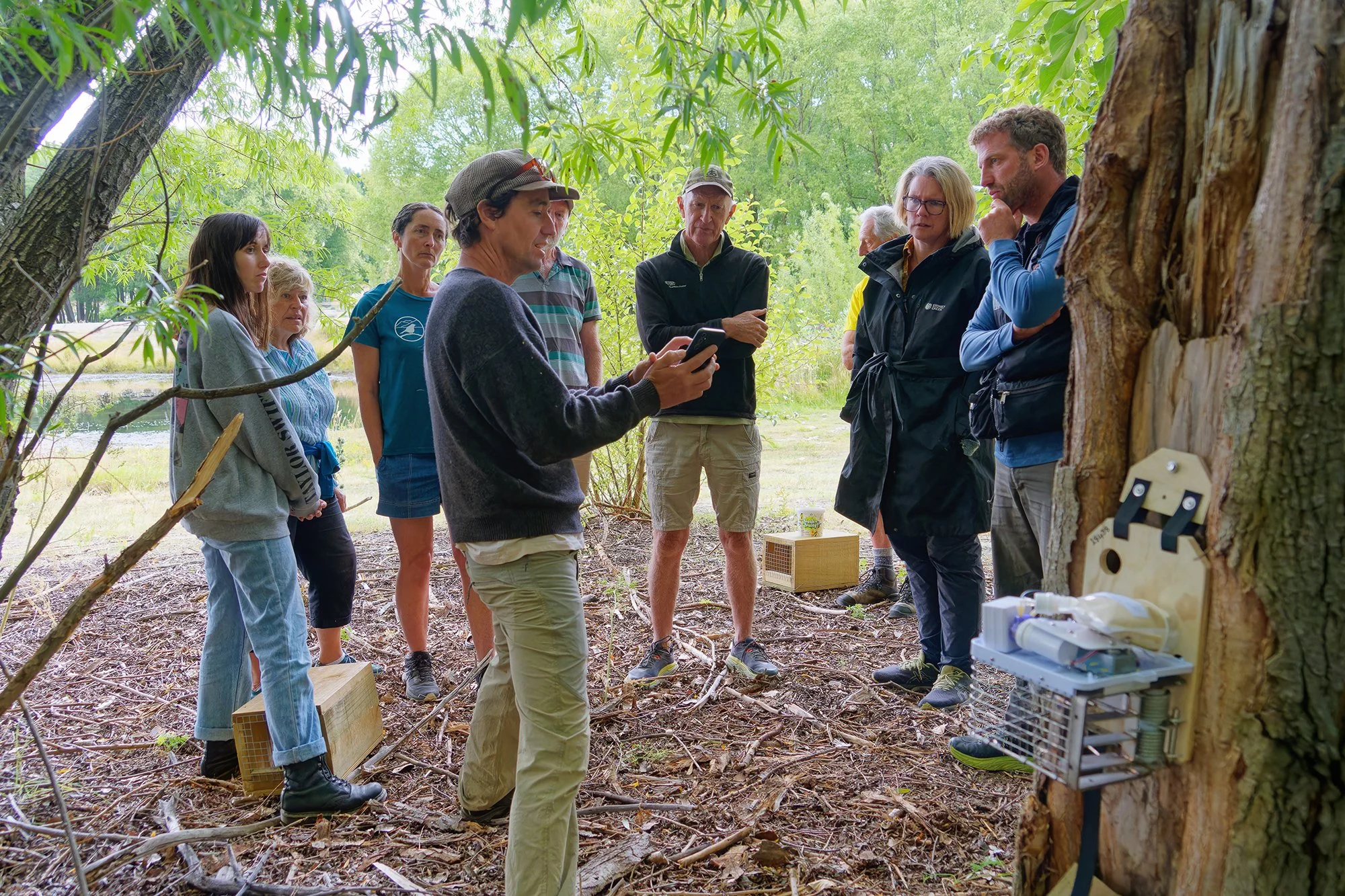 Predator trap training in Cromwell