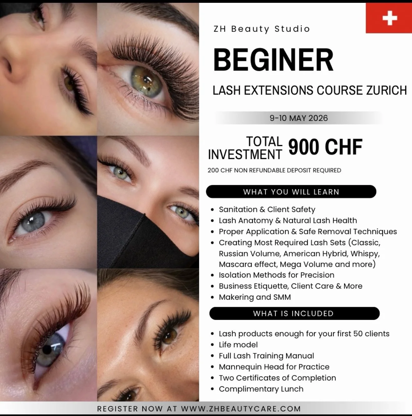 Invest in your future, book our 2 days course and become Lash Extensions professional🇨🇭 DM us to enroll.

This is not just a beginner course.
It is the foundation for artists who want to start correctly, work professionally, and build a strong beau