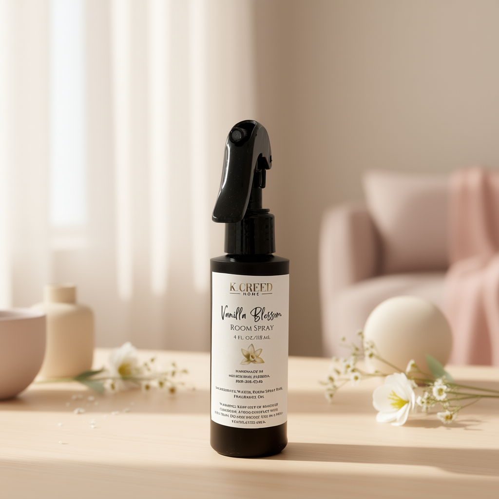 Vanilla Blossom Room Spray – 4 oz Warm Floral Air Freshener