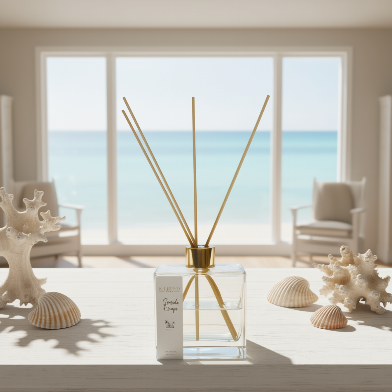 Seaside Escape Reed Diffuser | Tranquil Marine & Floral Scent