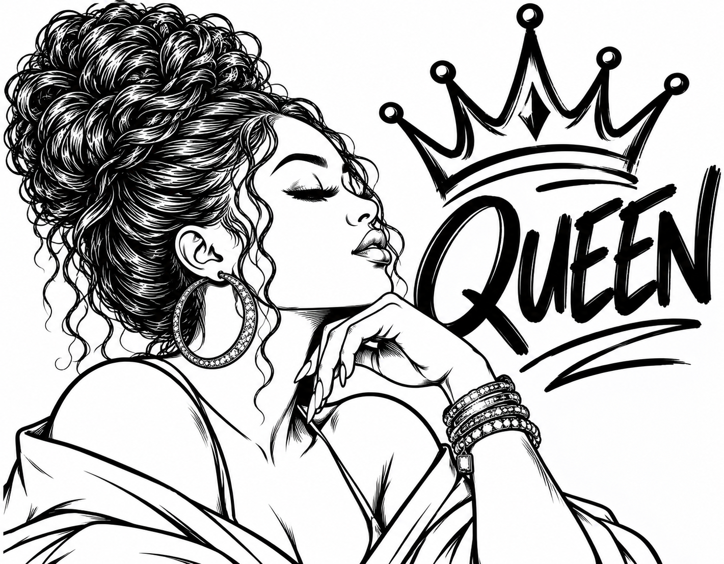 Regal Queen Portrait with Crown.png
