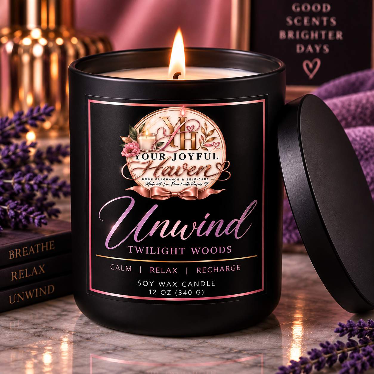 "Unwind" Scented Soy Candle