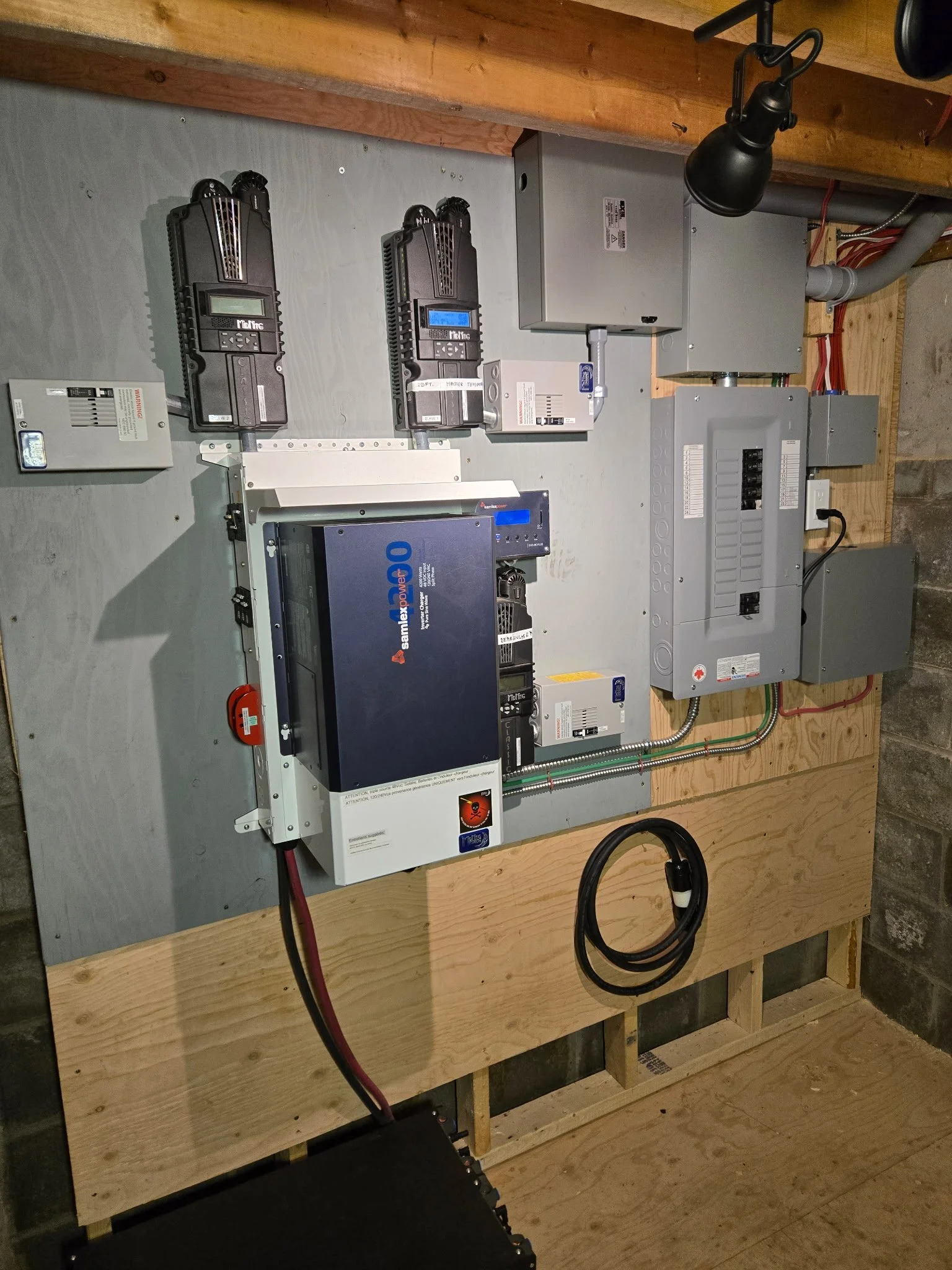 Samlex America inverter charger and electrical distribution panels