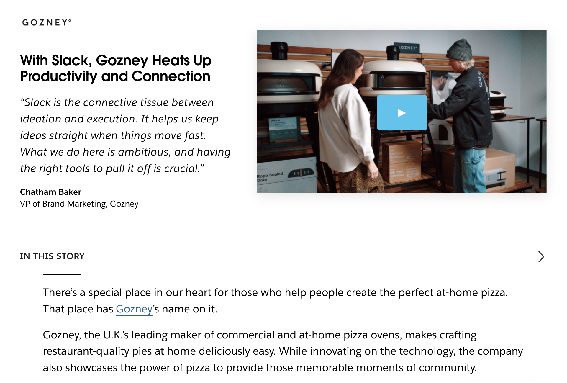 An image of a Slack customer success story