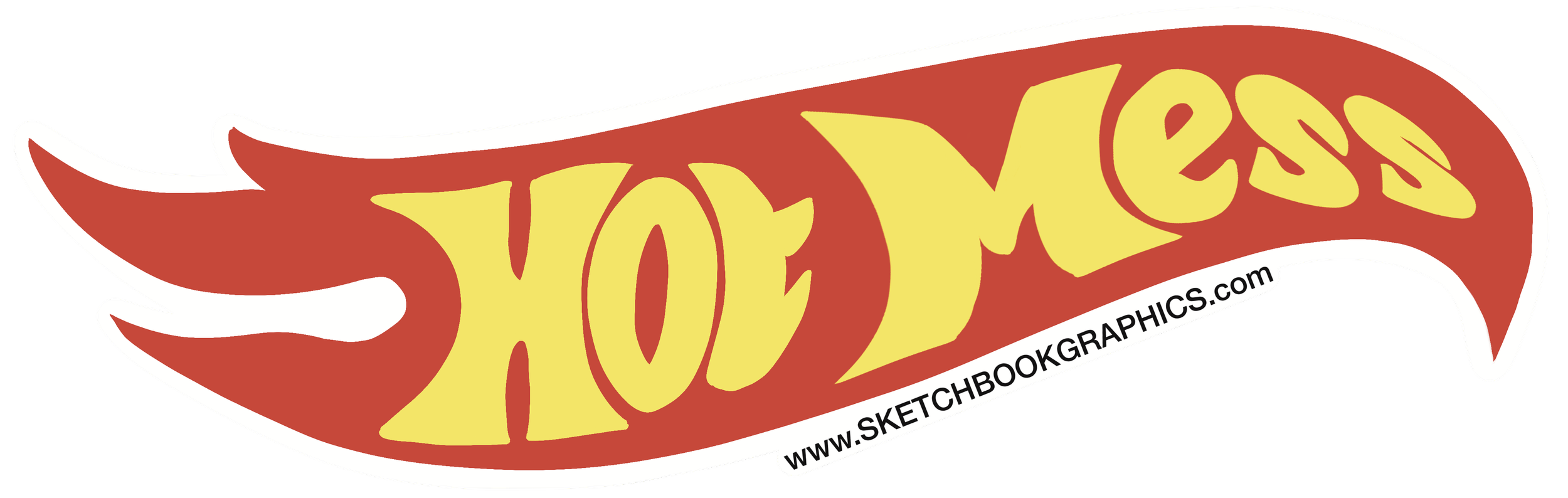 'Hot Mess' Waterproof Vinyl Sticker