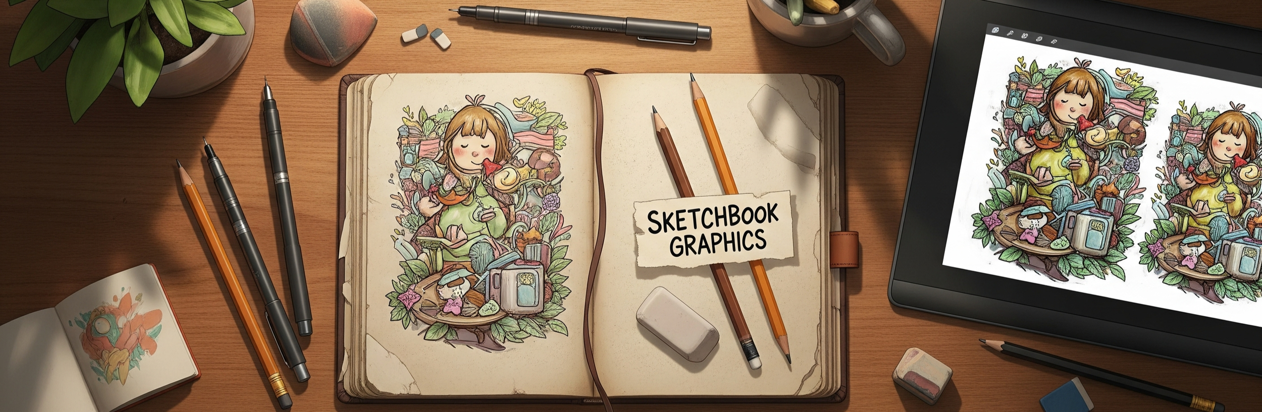 Cartoon,drawing, digital art, sketchbook