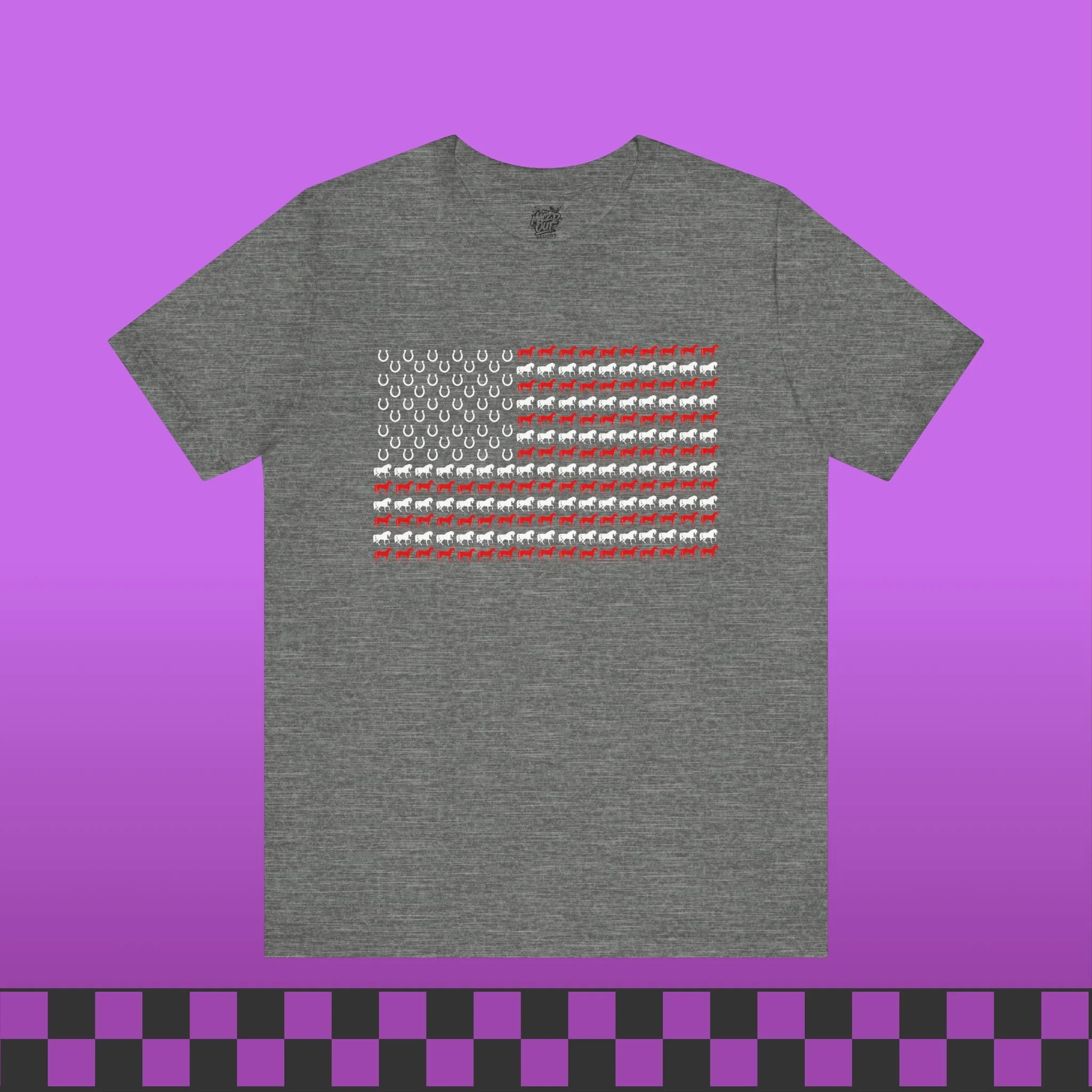 American Flag Horse T-Shirt