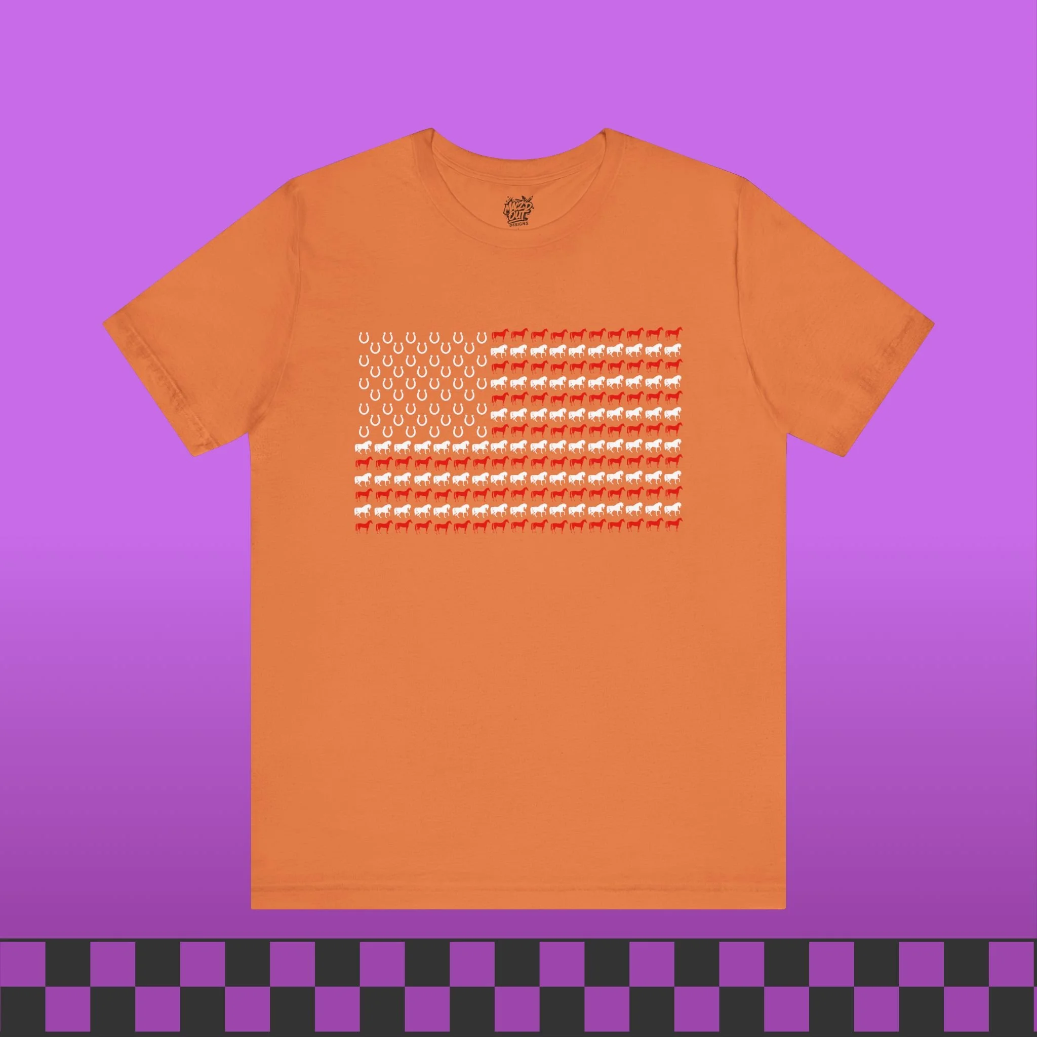American Flag Horse T-Shirt