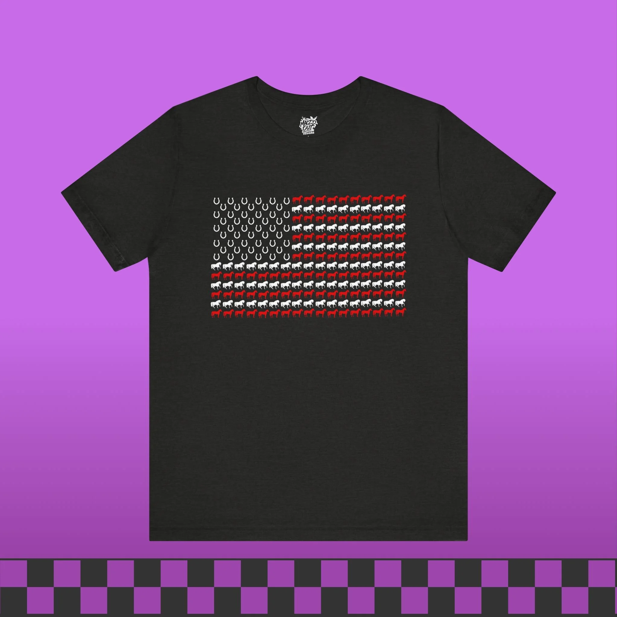 American Flag Horse T-Shirt