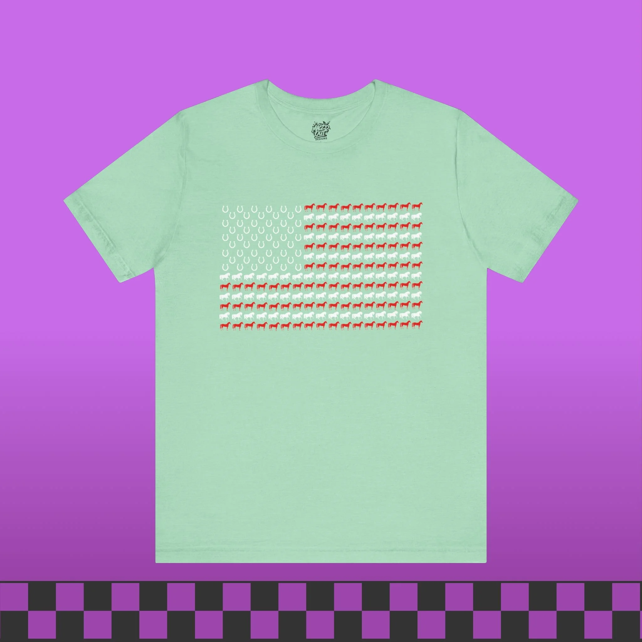 American Flag Horse T-Shirt