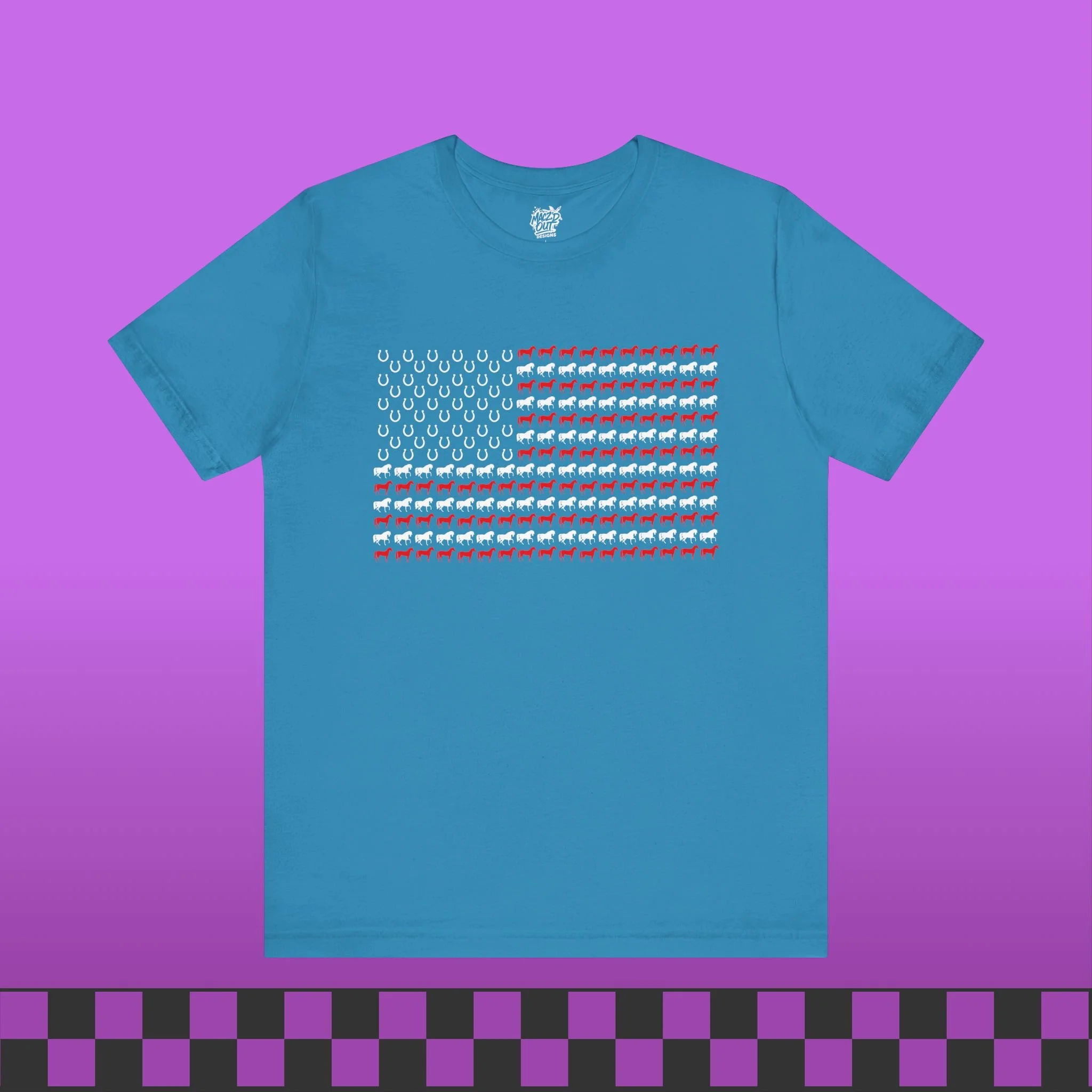 American Flag Horse T-Shirt