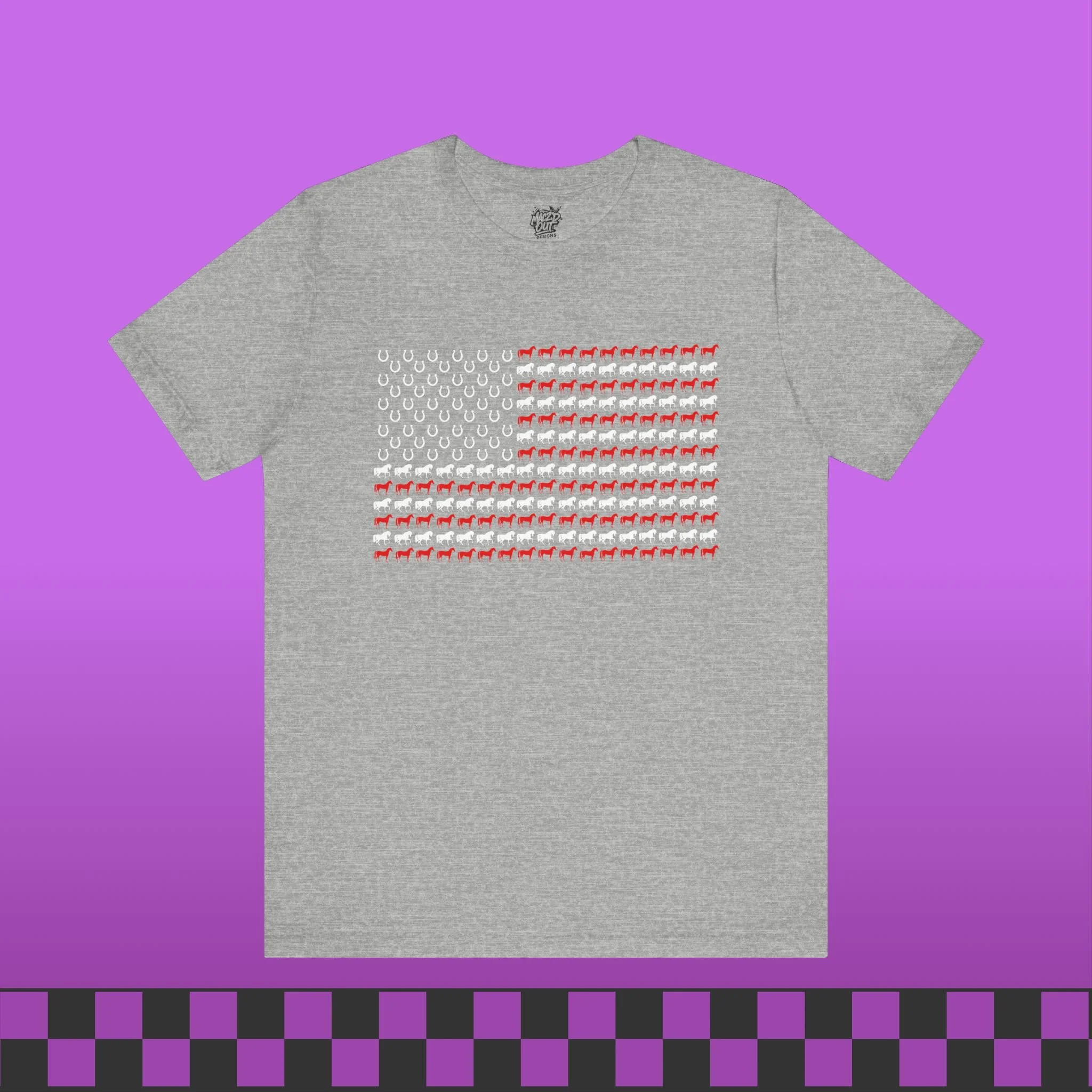 American Flag Horse T-Shirt