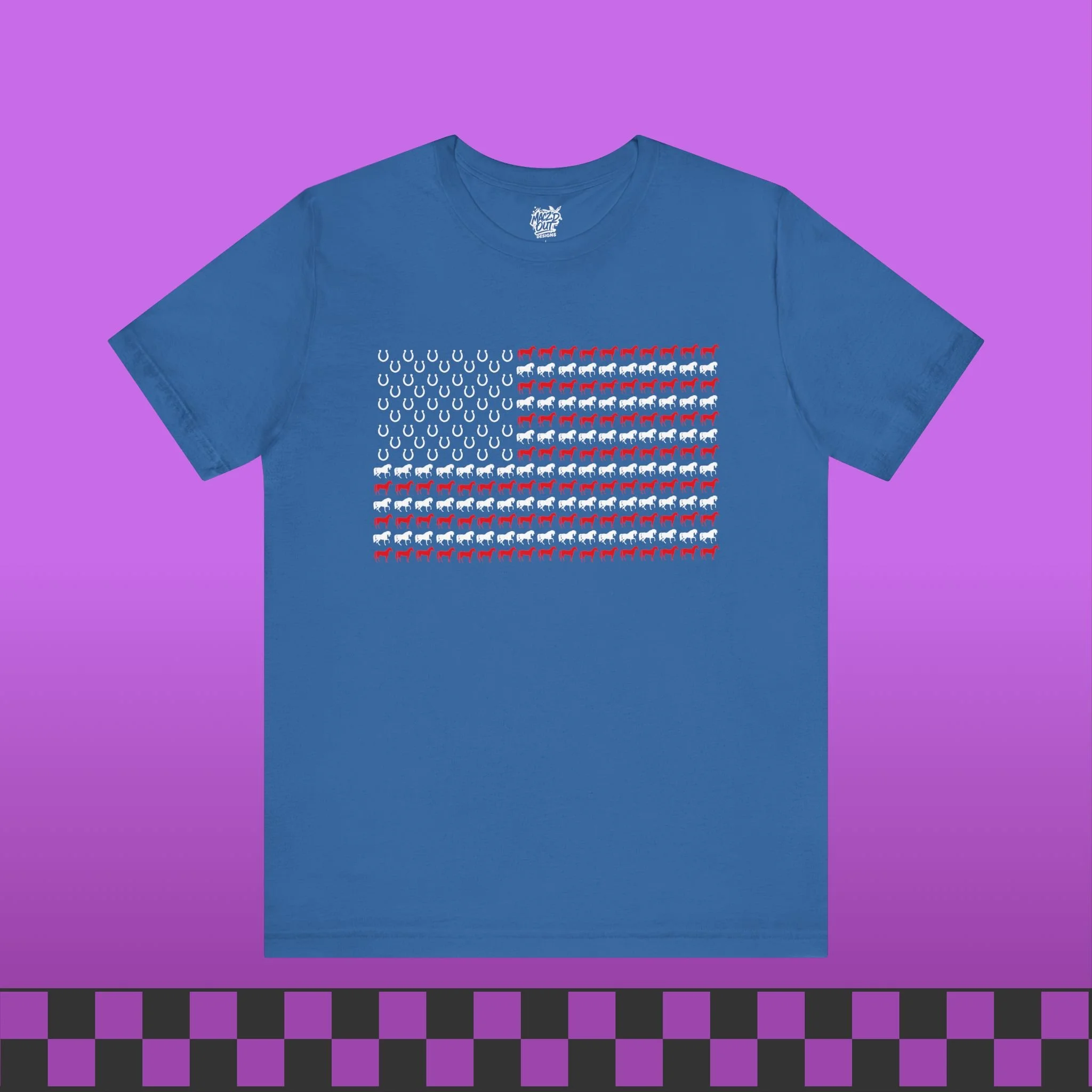 American Flag Horse T-Shirt
