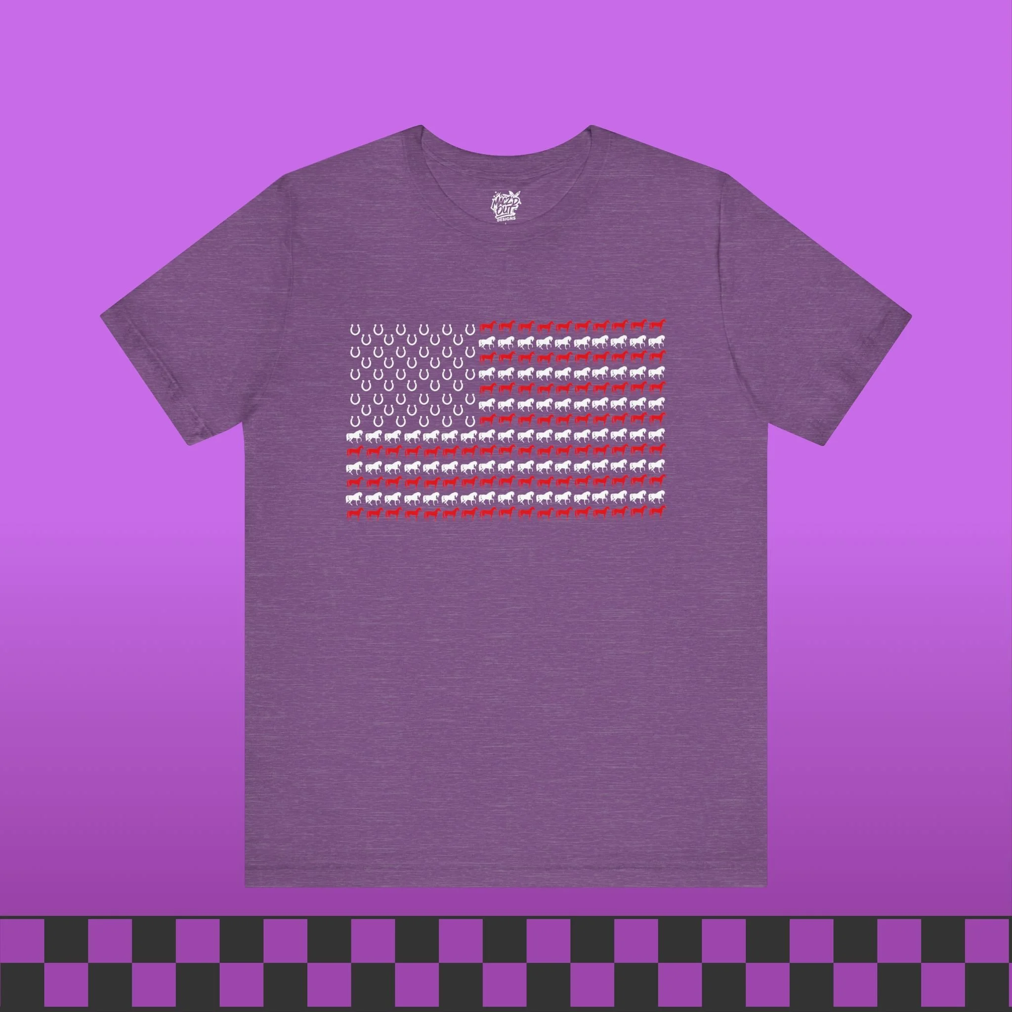 American Flag Horse T-Shirt