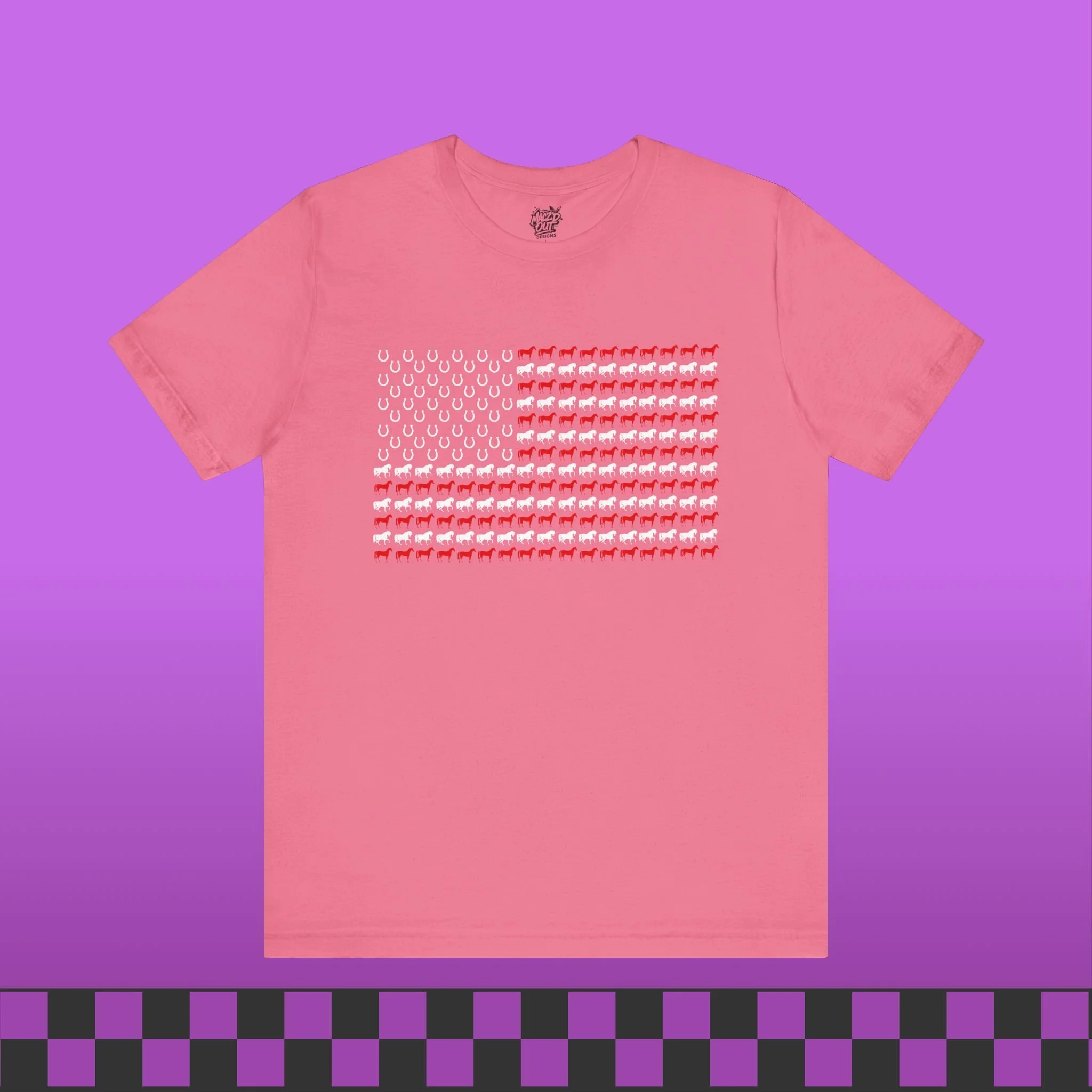 American Flag Horse T-Shirt