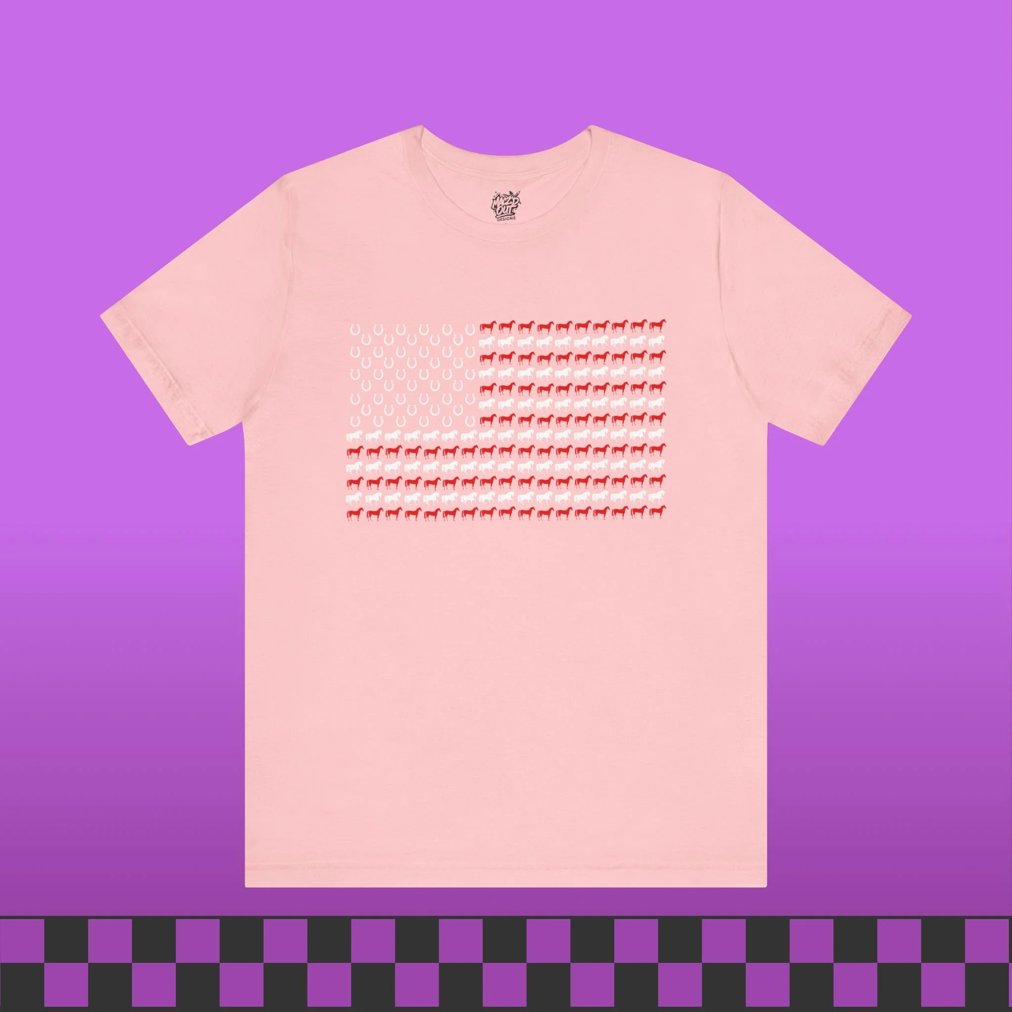 American Flag Horse T-Shirt