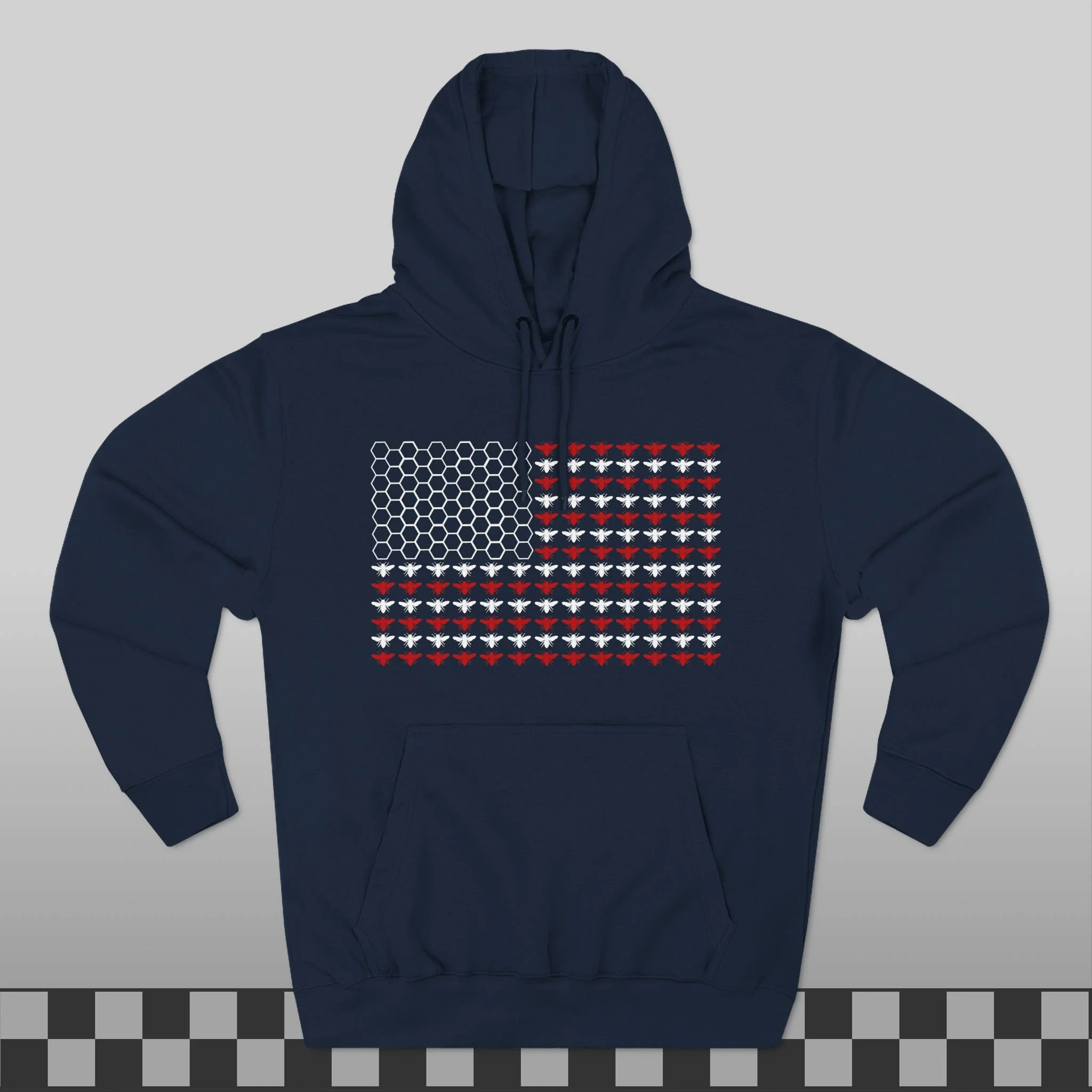 American Flag Honey Bee Hoodie