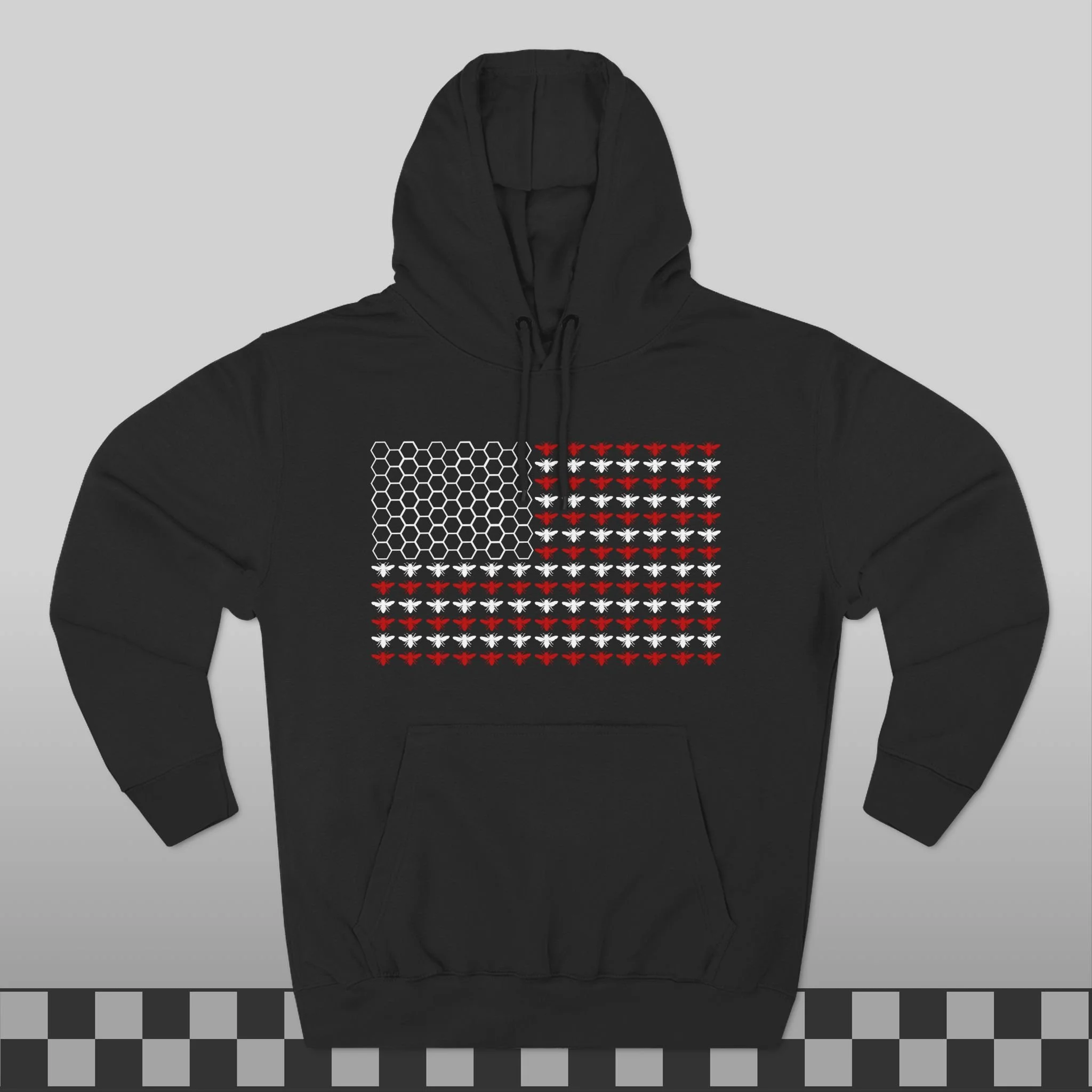 American Flag Honey Bee Hoodie