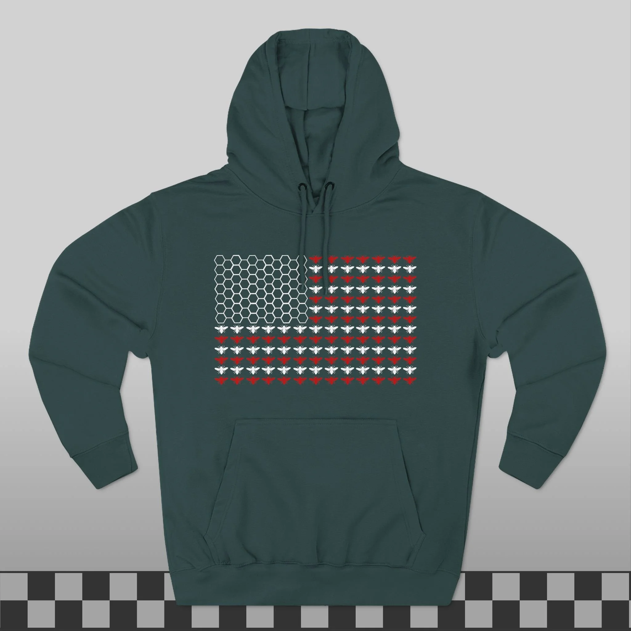 American Flag Honey Bee Hoodie