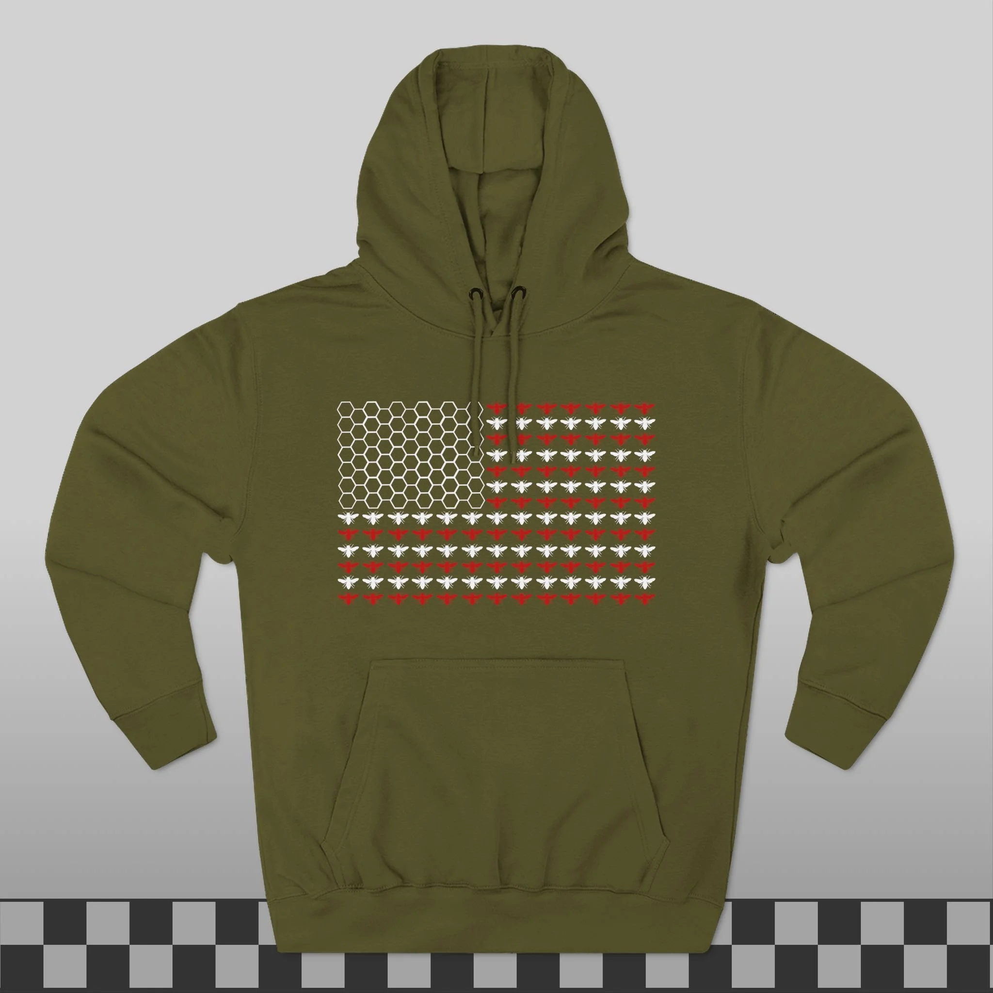 American Flag Honey Bee Hoodie