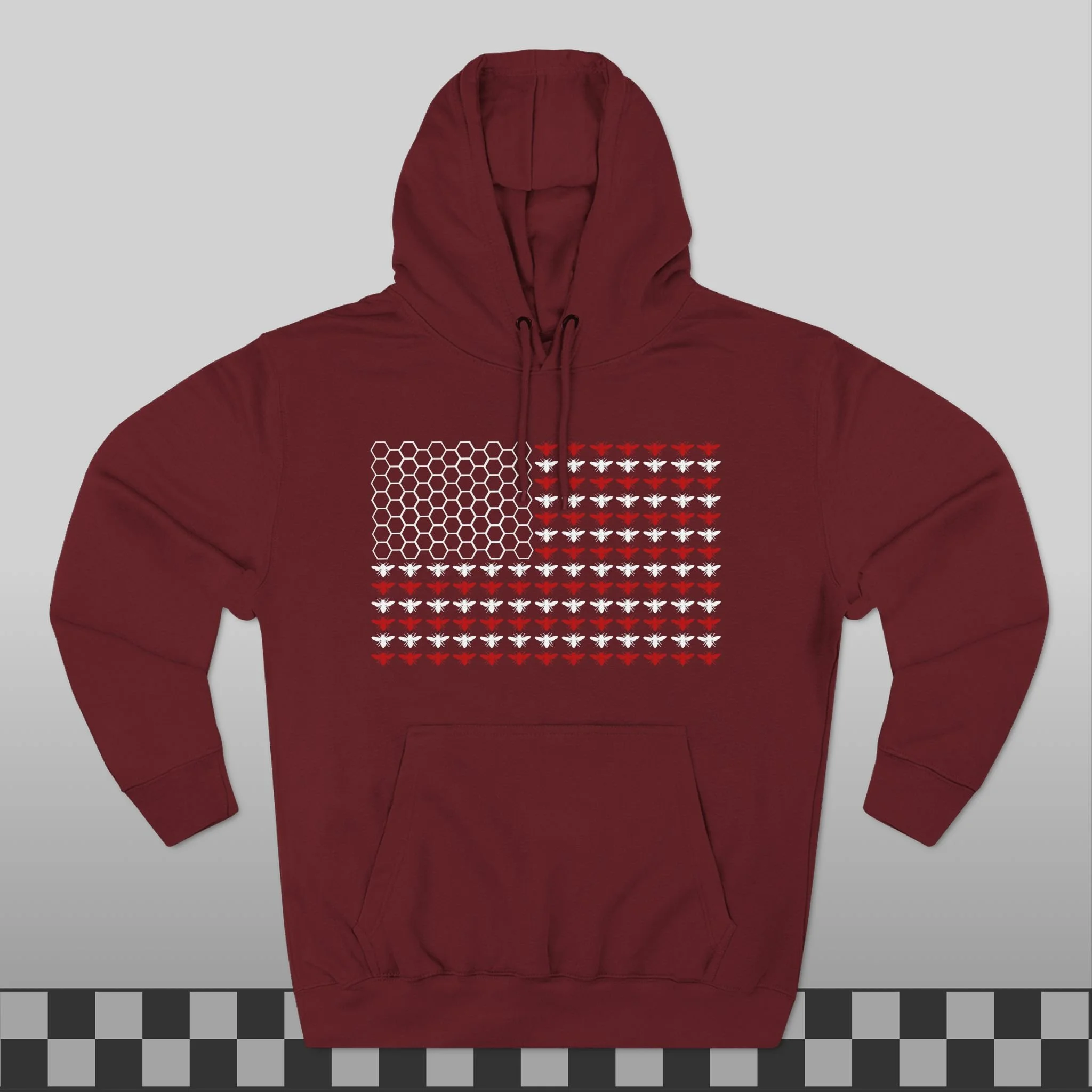 American Flag Honey Bee Hoodie