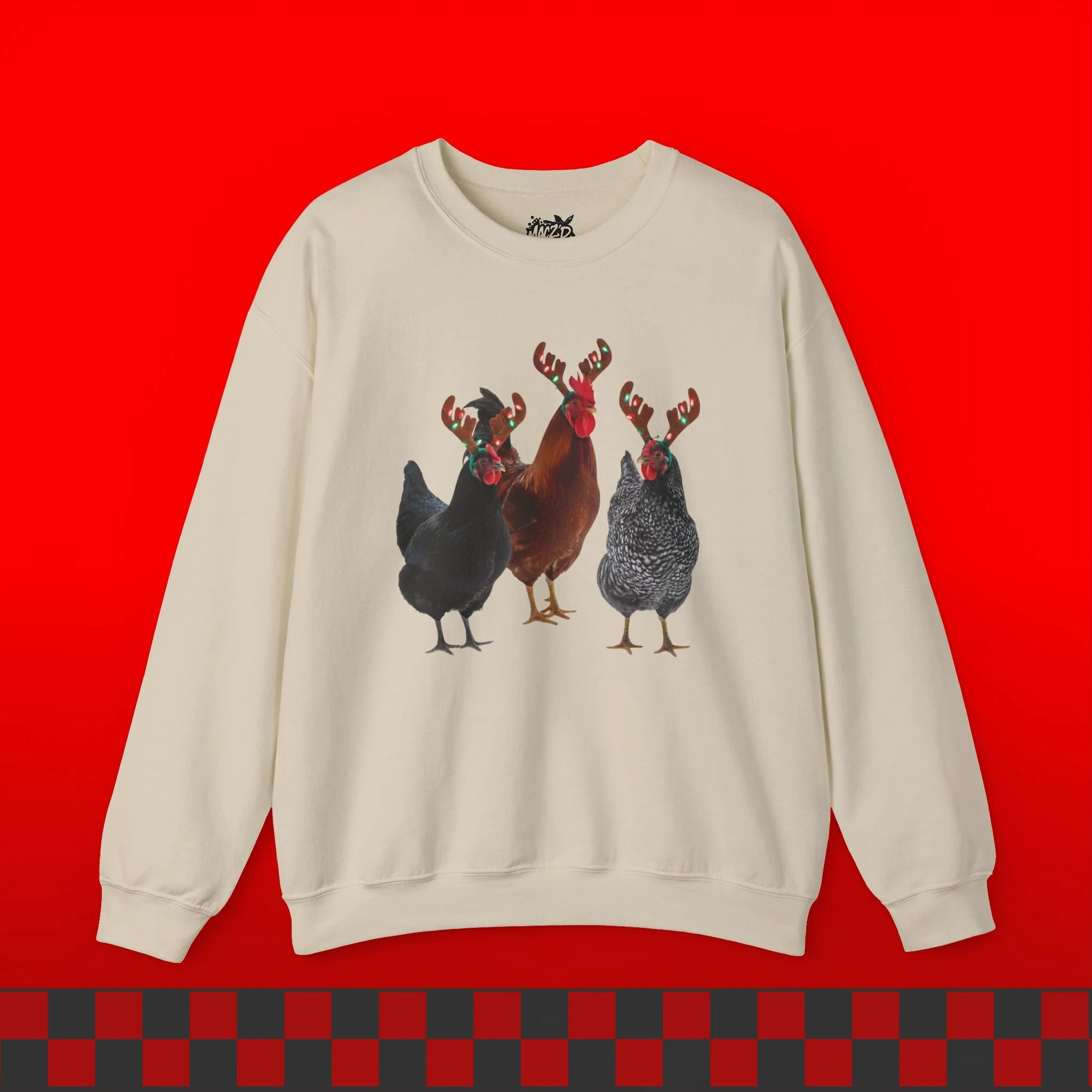 3 Christmas Chickens Sweatshirt