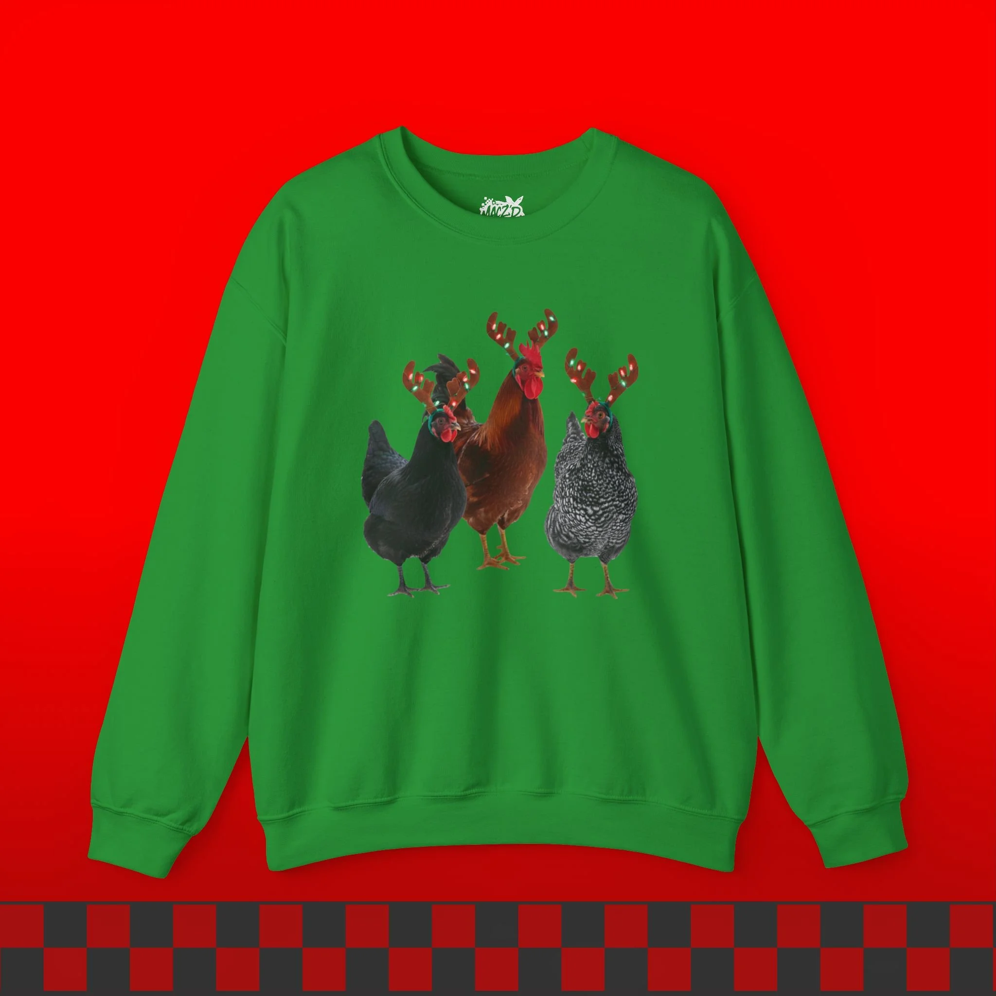 3 Christmas Chickens Sweatshirt