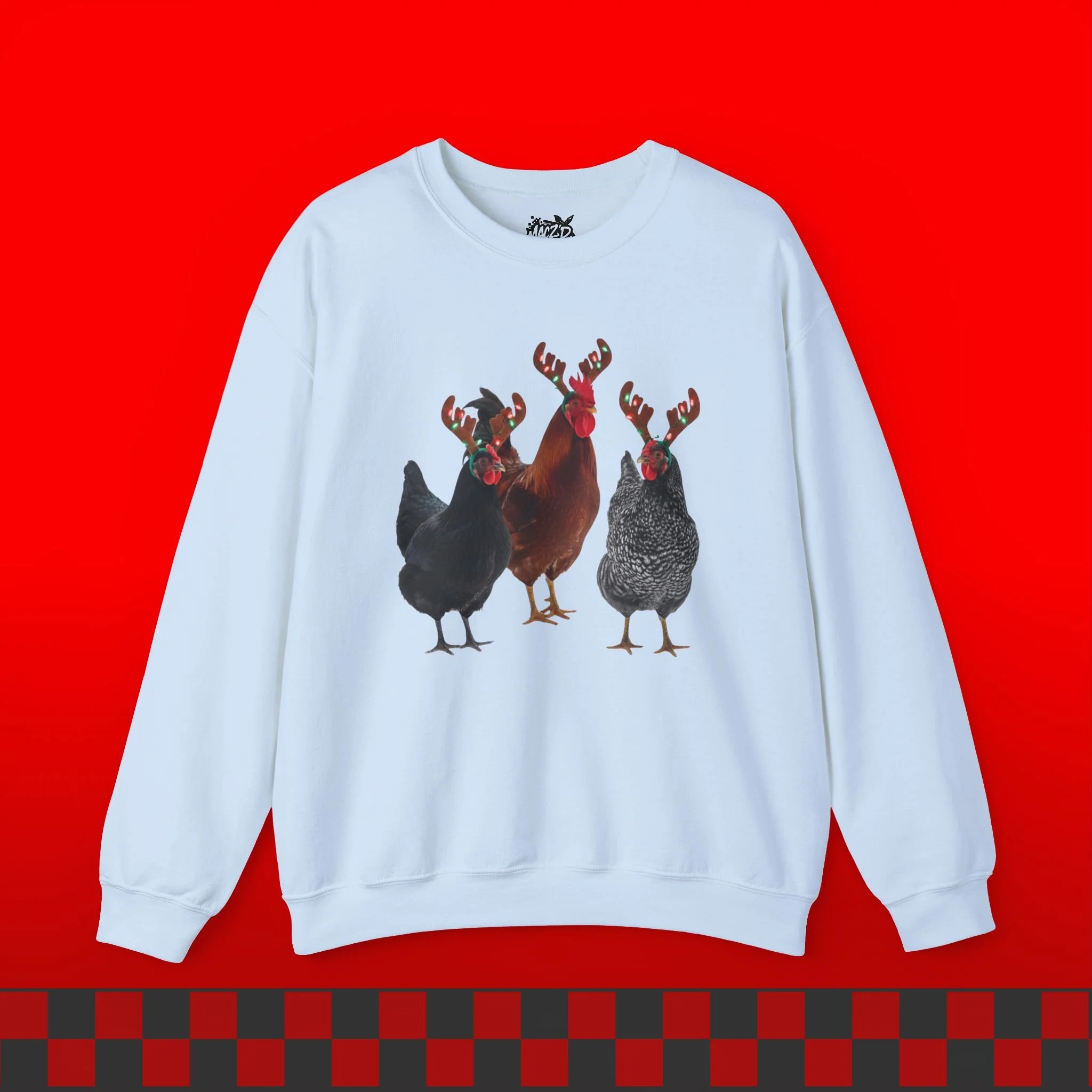 3 Christmas Chickens Sweatshirt