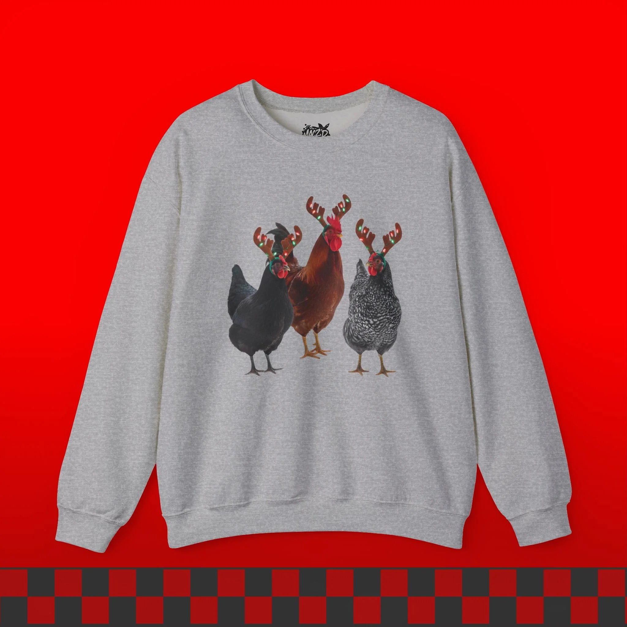 3 Christmas Chickens Sweatshirt