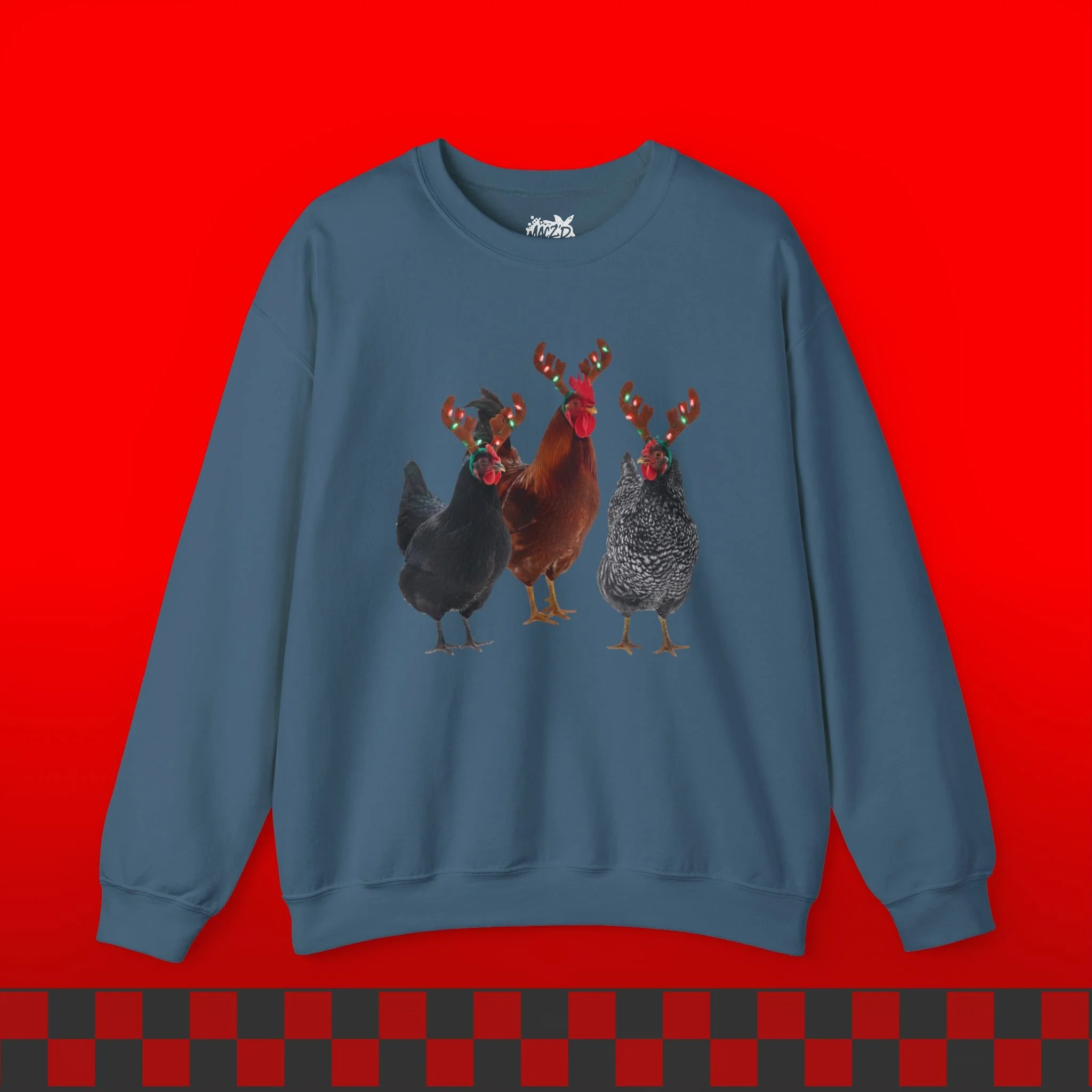 3 Christmas Chickens Sweatshirt