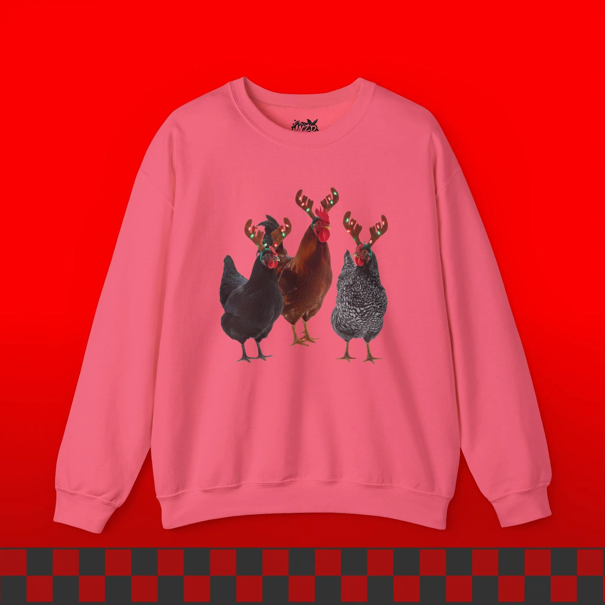 3 Christmas Chickens Sweatshirt