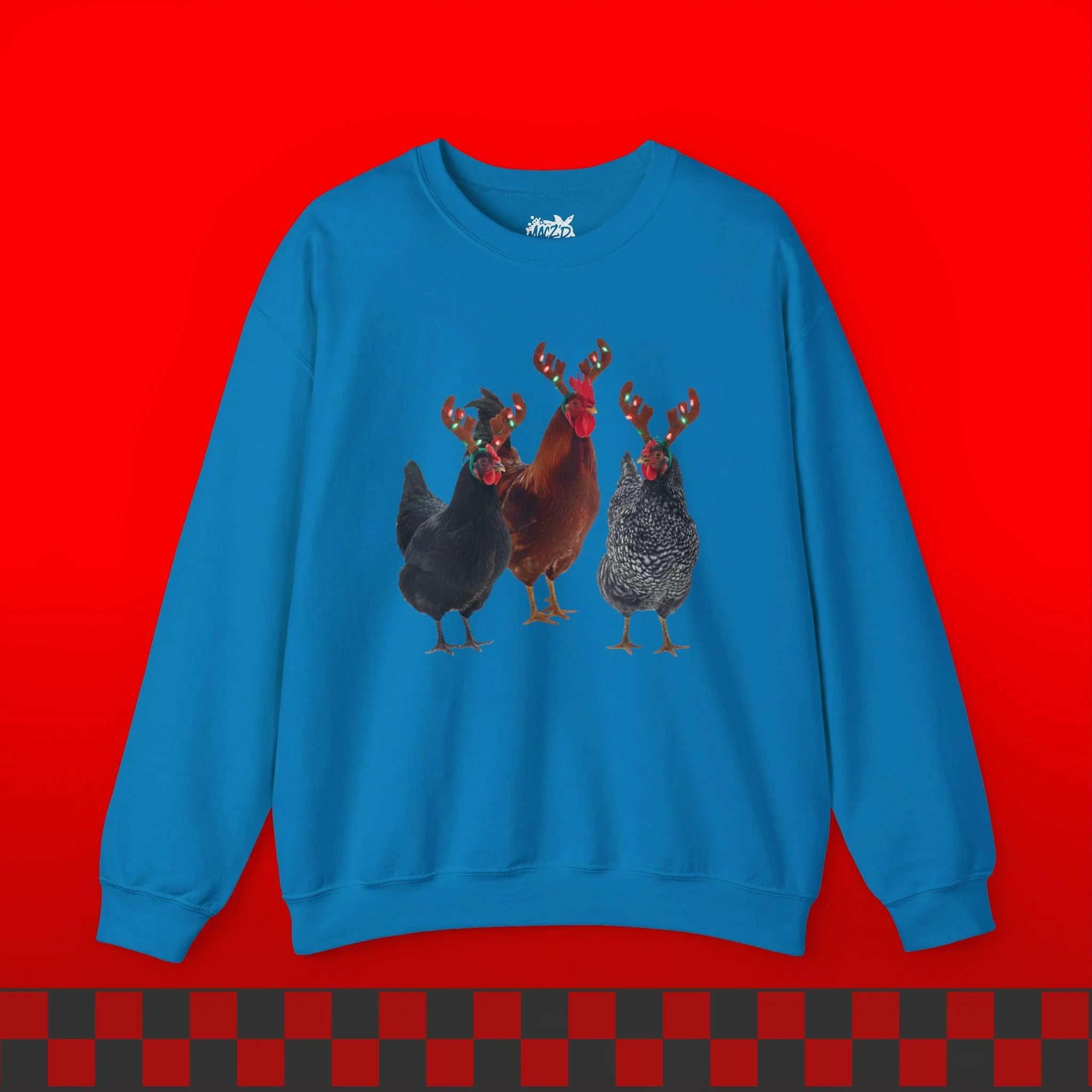 3 Christmas Chickens Sweatshirt