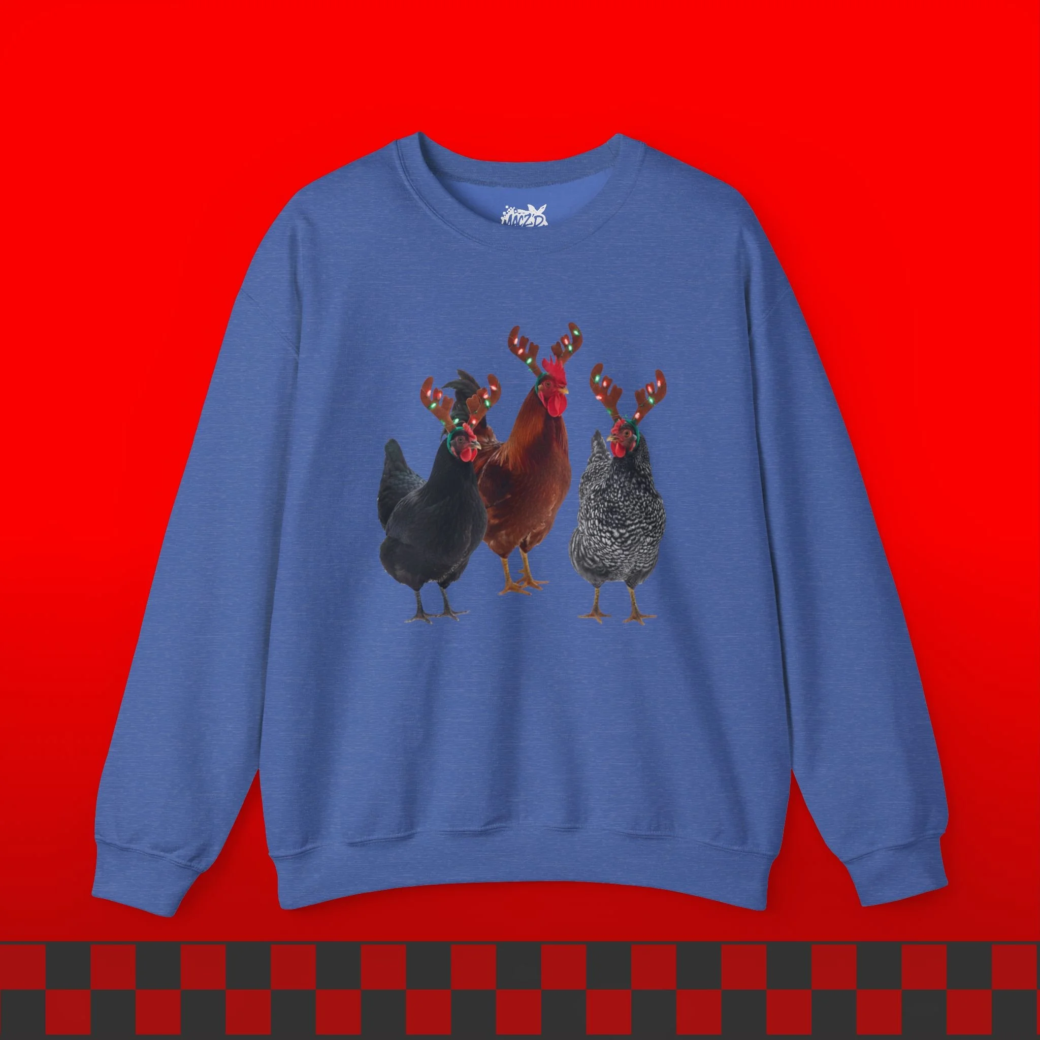 3 Christmas Chickens Sweatshirt