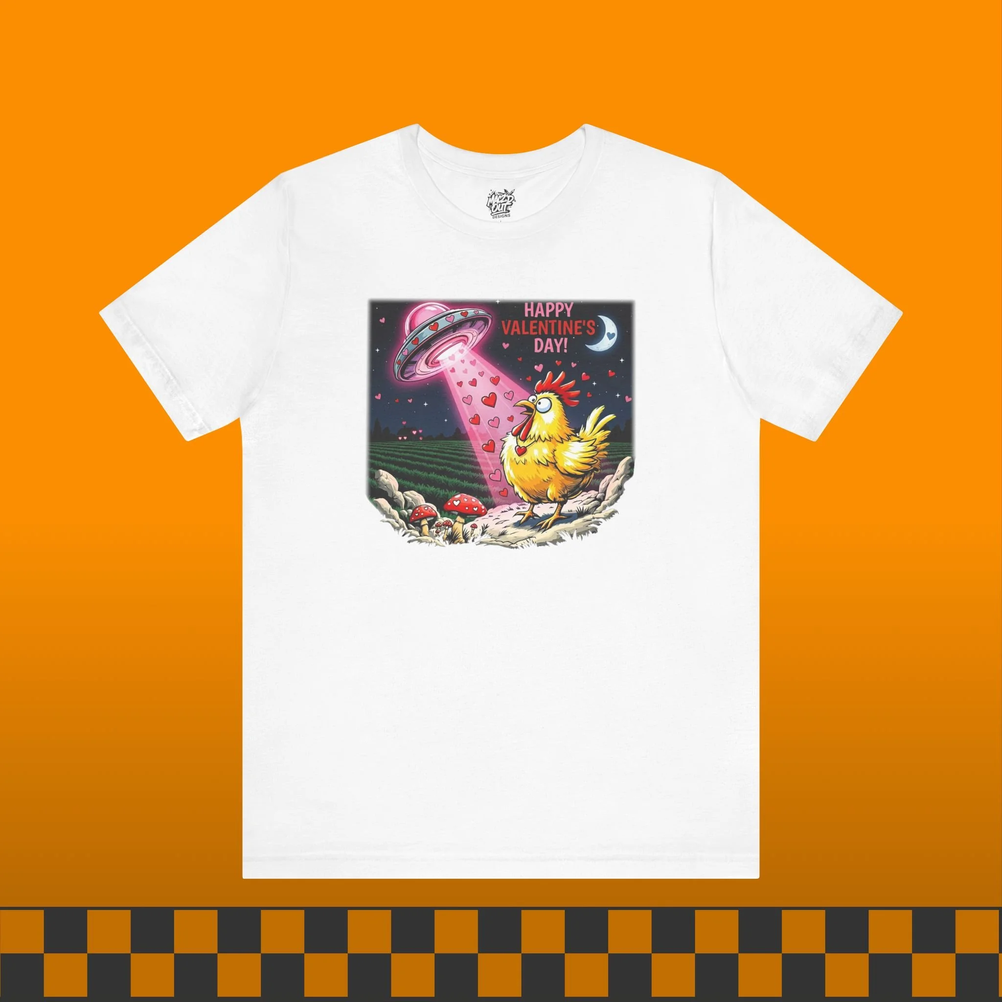 Chicken / UFO Valentine's Day T-Shirt