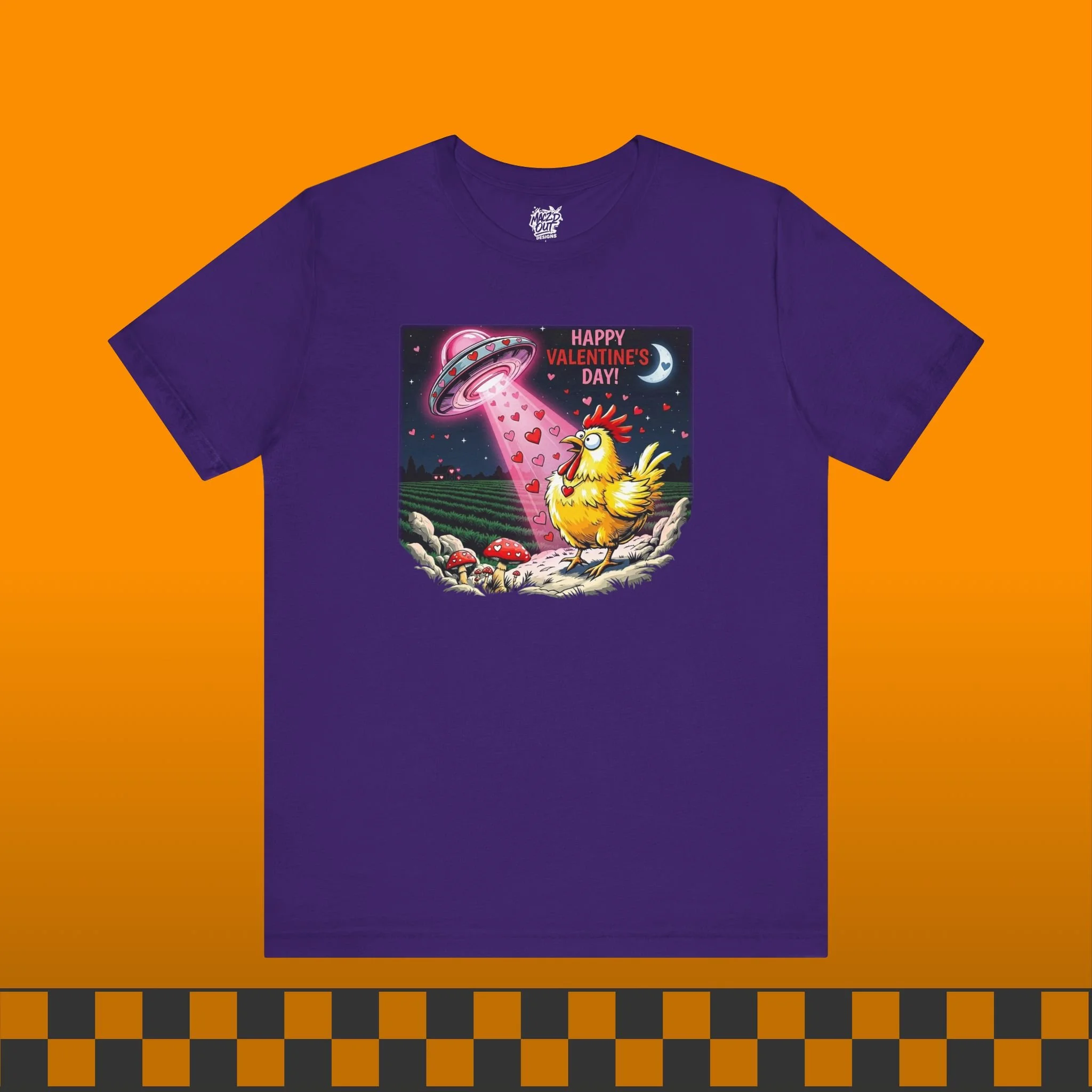 Chicken / UFO Valentine's Day T-Shirt