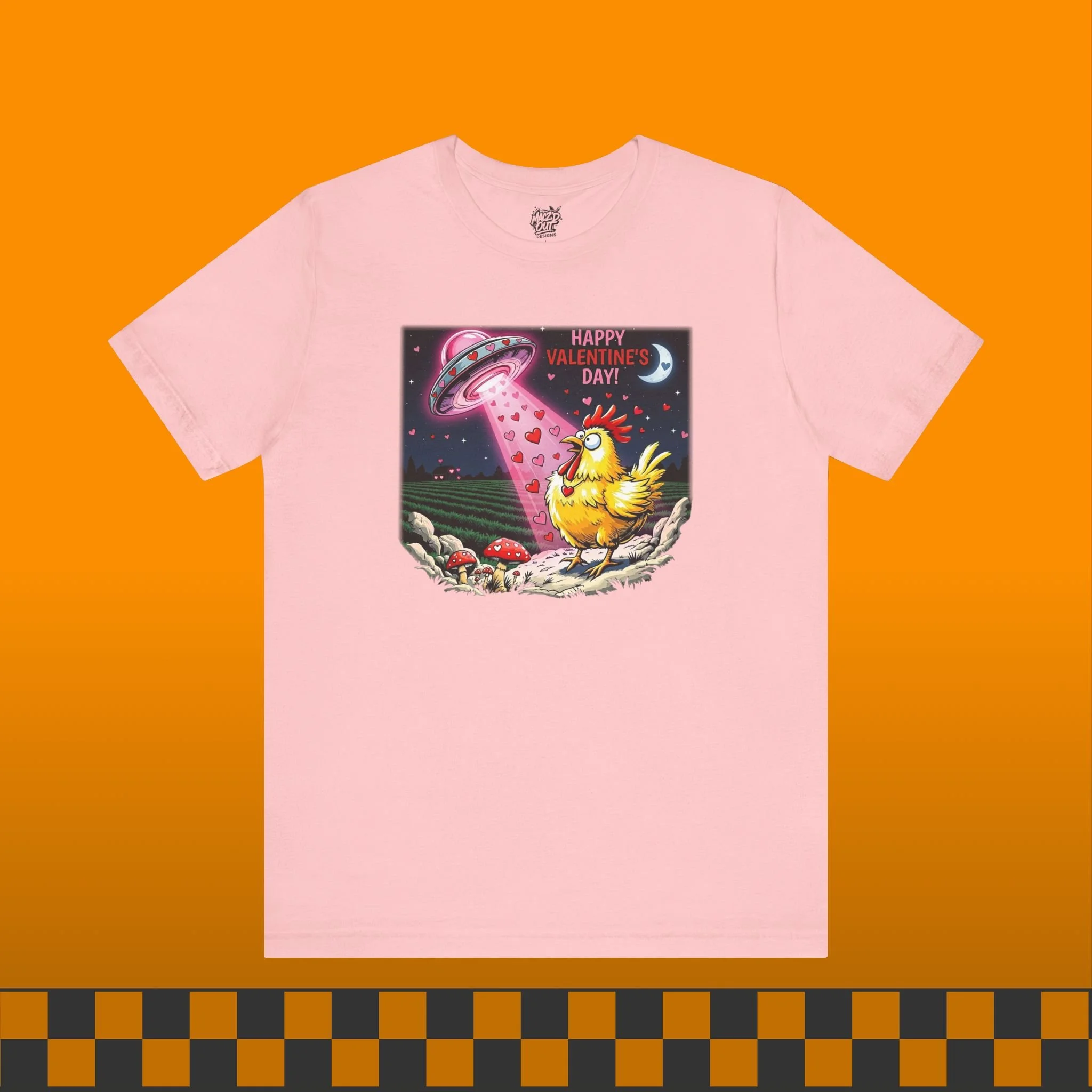 Chicken / UFO Valentine's Day T-Shirt