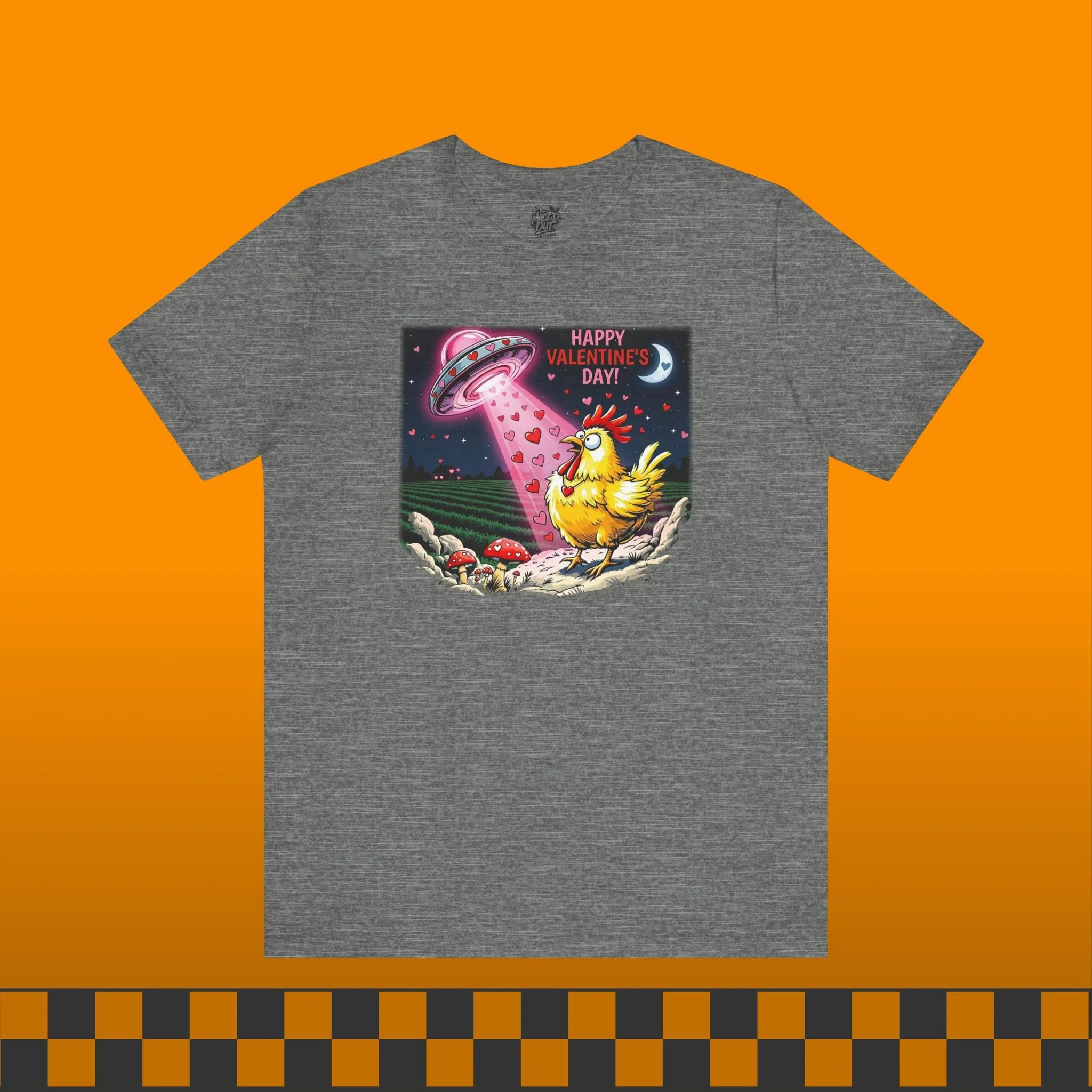 Chicken / UFO Valentine's Day T-Shirt