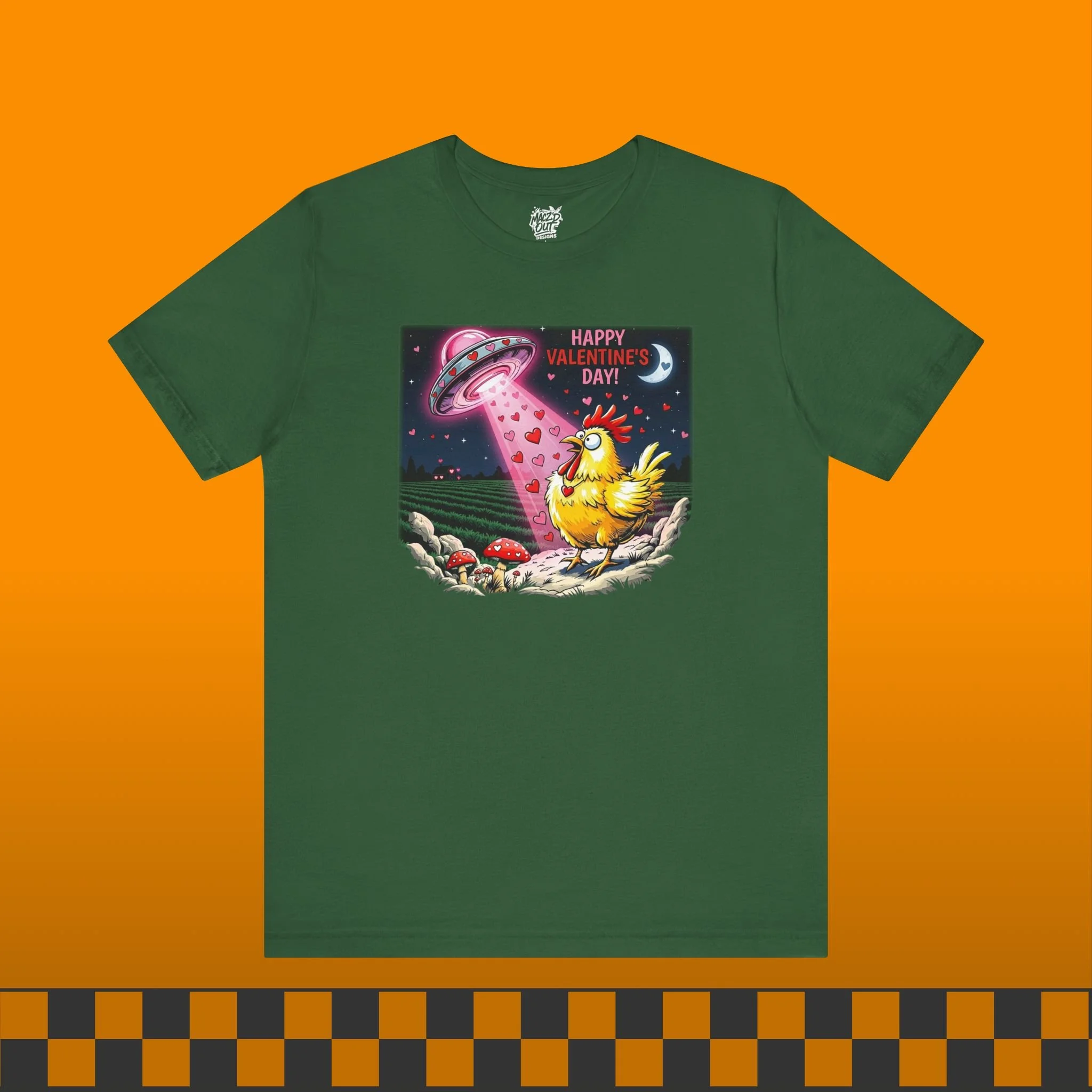Chicken / UFO Valentine's Day T-Shirt
