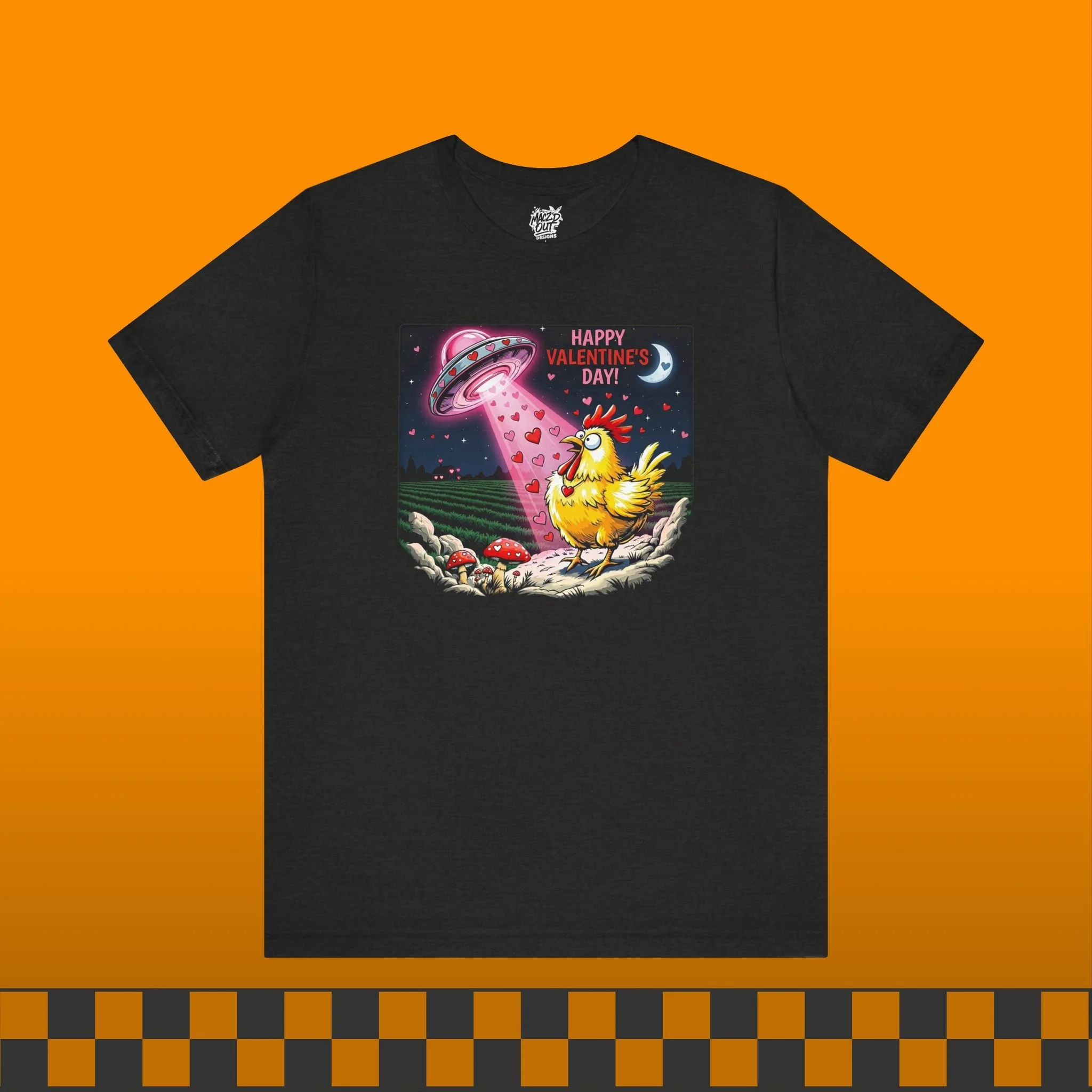 Chicken / UFO Valentine's Day T-Shirt
