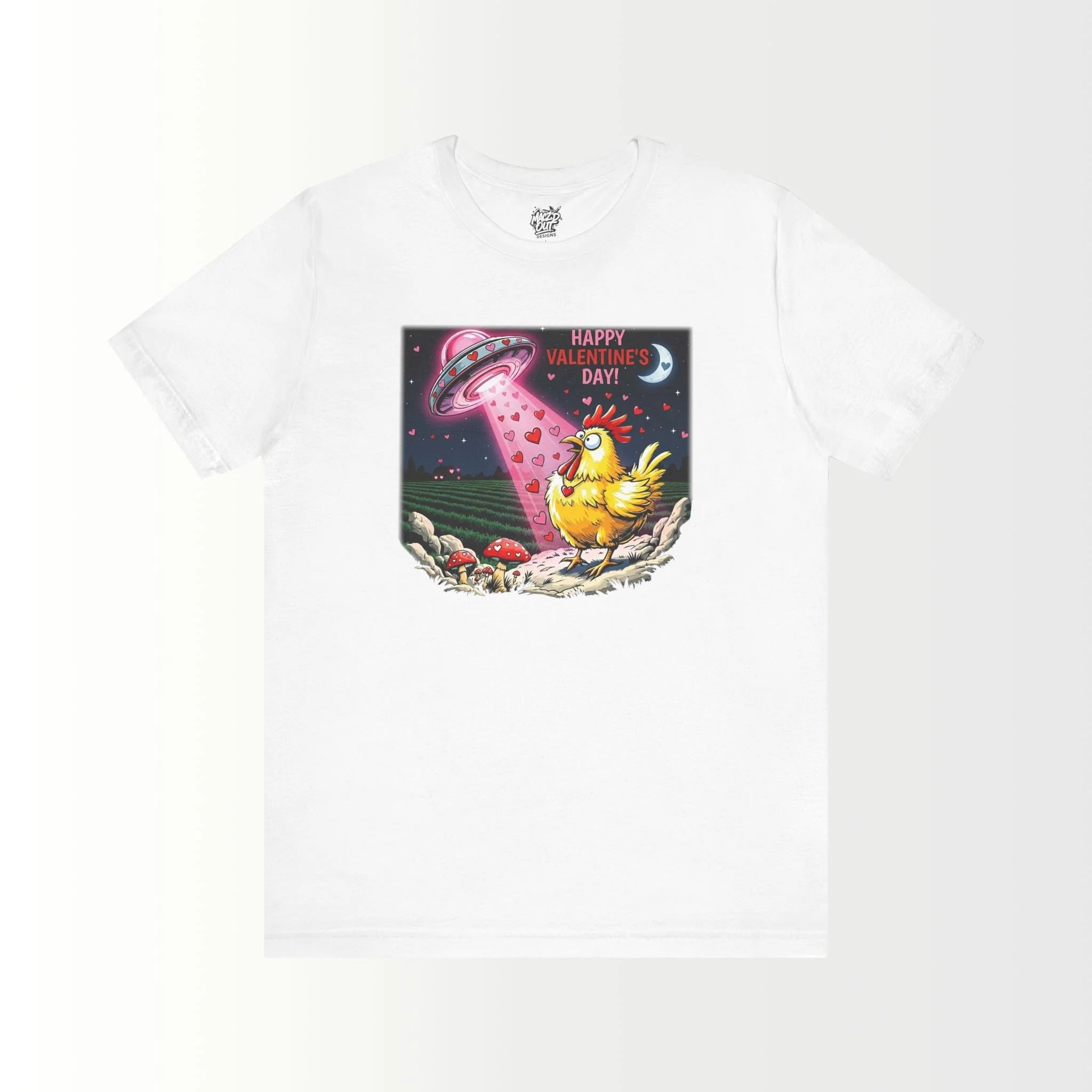 Chicken / UFO Valentine's Day T-Shirt