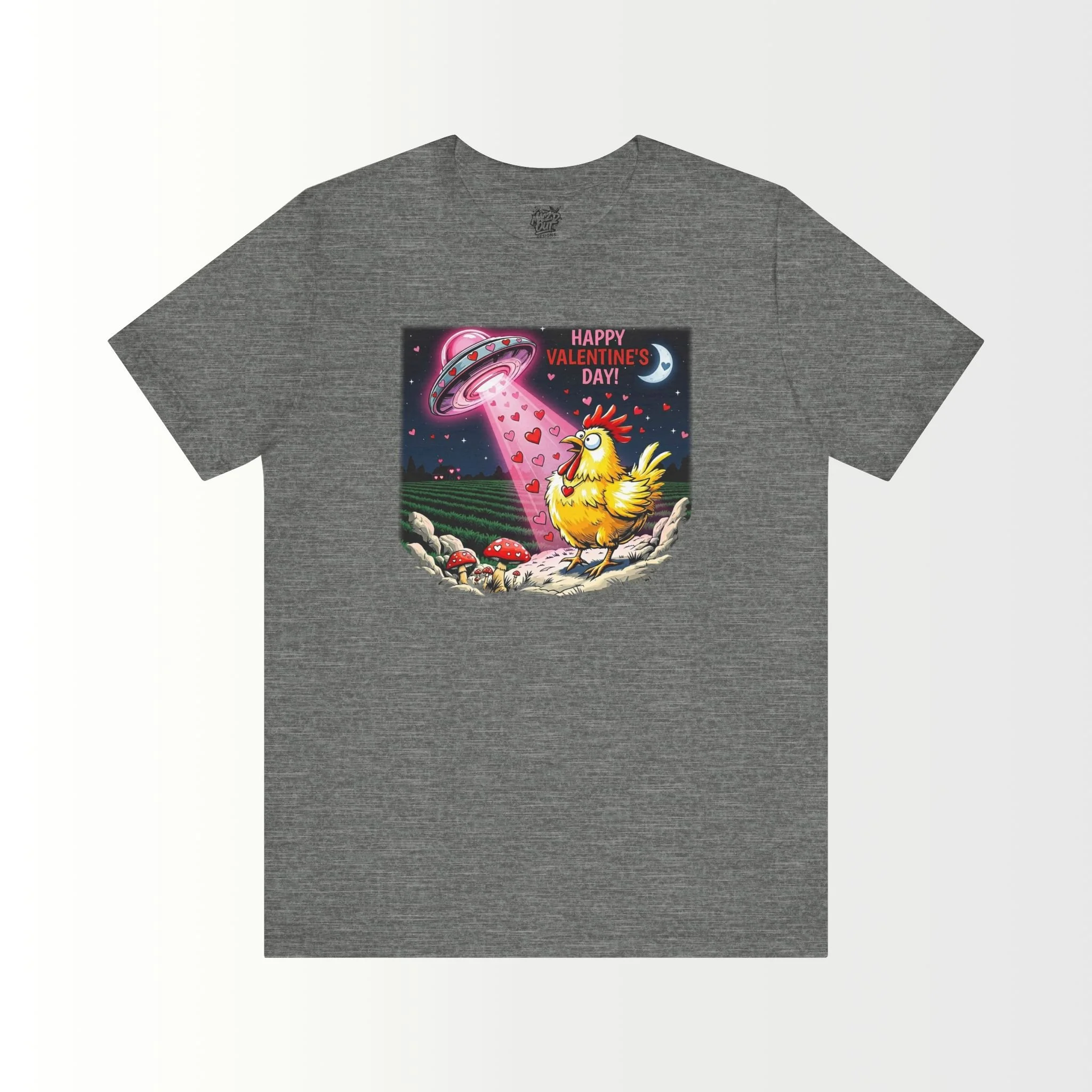 Chicken / UFO Valentine's Day T-Shirt