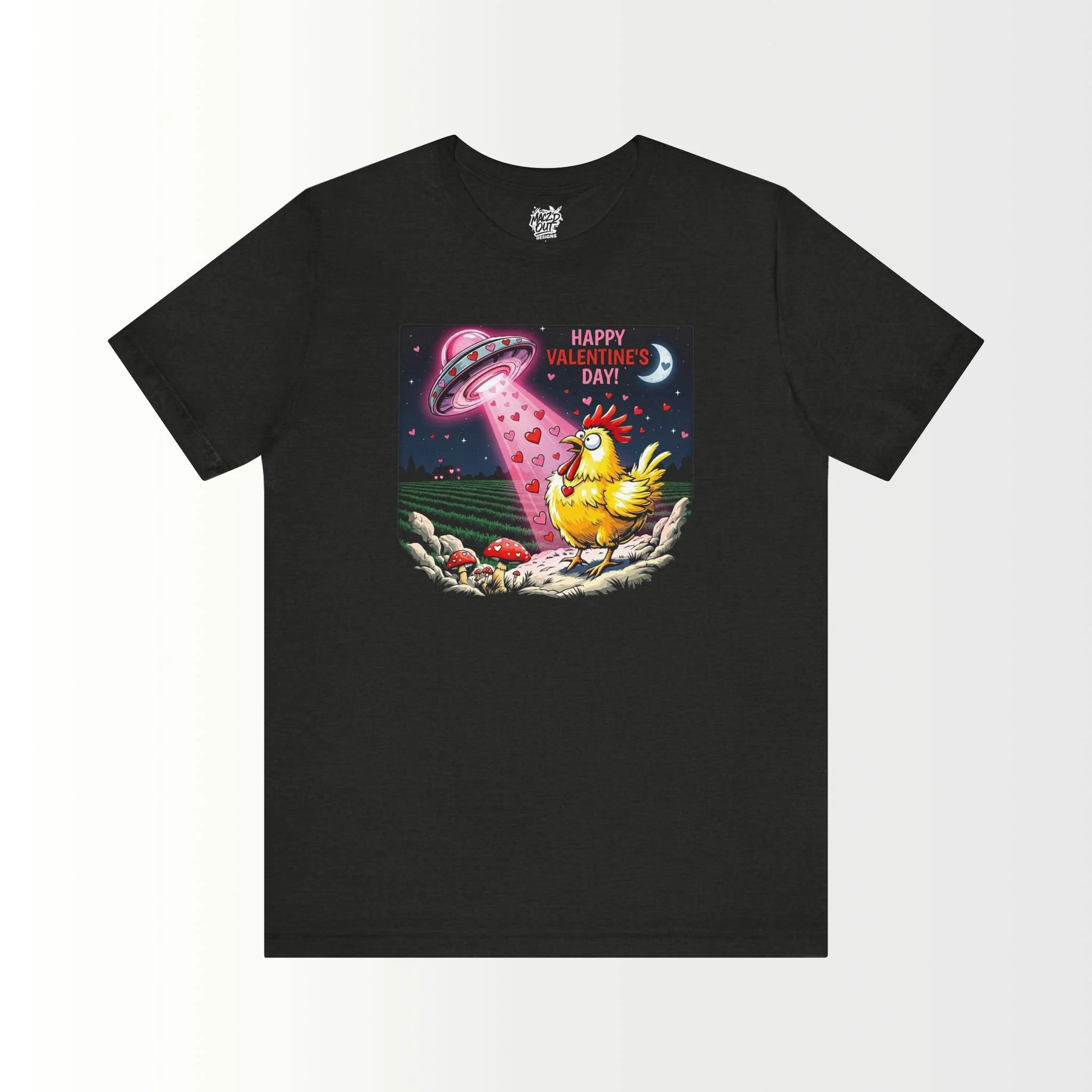 Chicken / UFO Valentine's Day T-Shirt